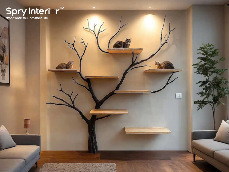 White Cat Tree Modern