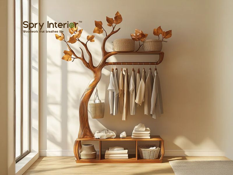 Tree branch coat rack wall - A Sculptural Way to Bring Order and Warmth Home