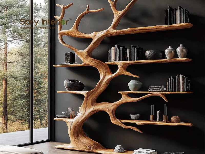 Modern Tree Bookshelf - Creative Wooden Shelving That Blends Art And Functionality