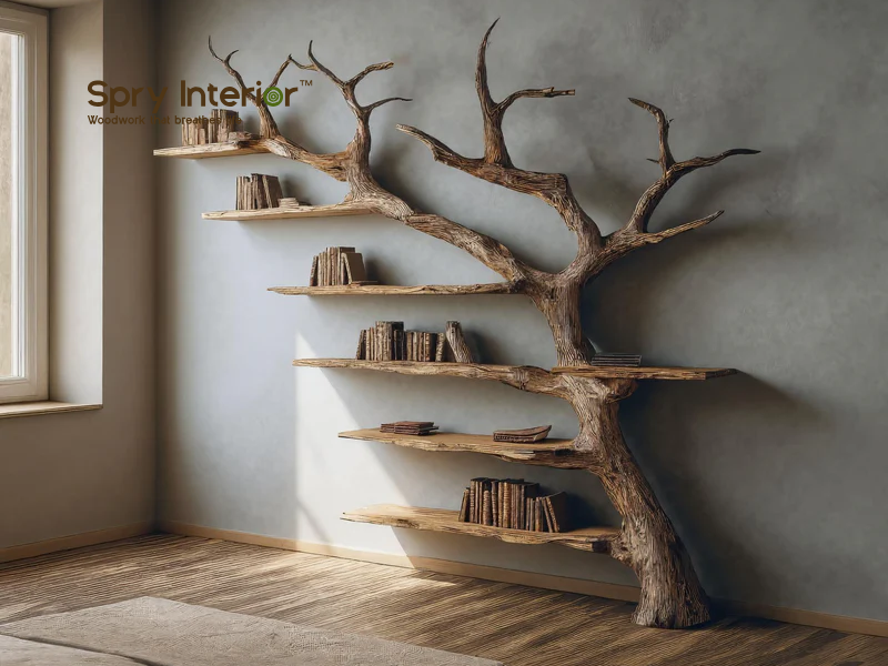 Tree Inspired Wooden Bookshelf - Nature-Inspired Storage Solutions For Stylish Modern Interiors