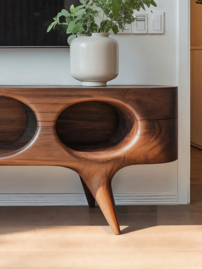 Mid Century Oval TV Stand For Living Room SITHTTTVC018