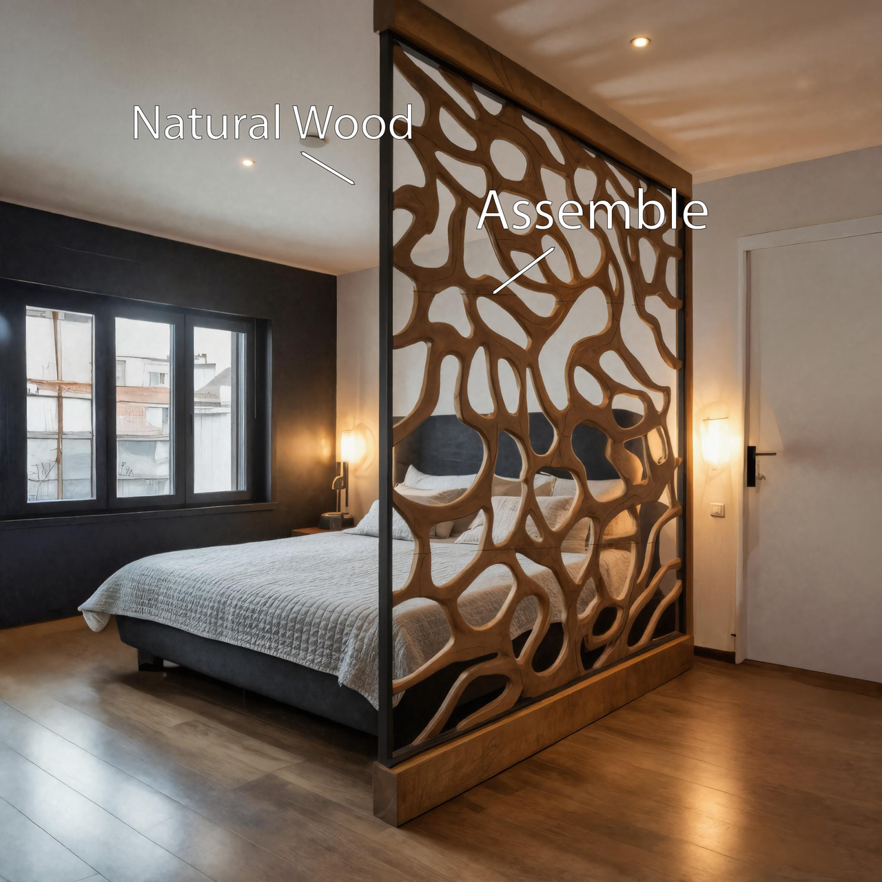 Modern Divider With Openwork For Bedroom SITHHNDVR005