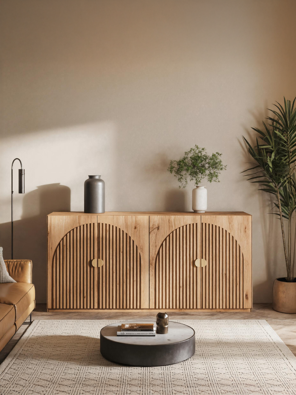 Modern Sideboard With Fluted Arch For Living Room Or Dining Room SITHTTSD004