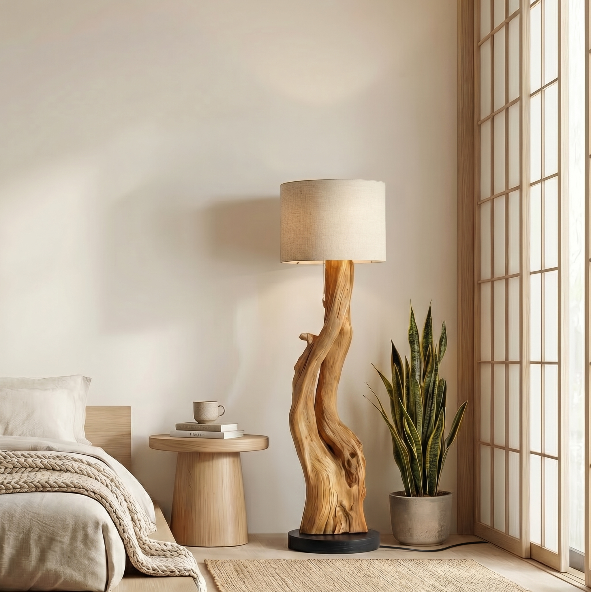 Organic Sculptural Floor Lamp For Bedroom And Living Room SINLSAFLP057
