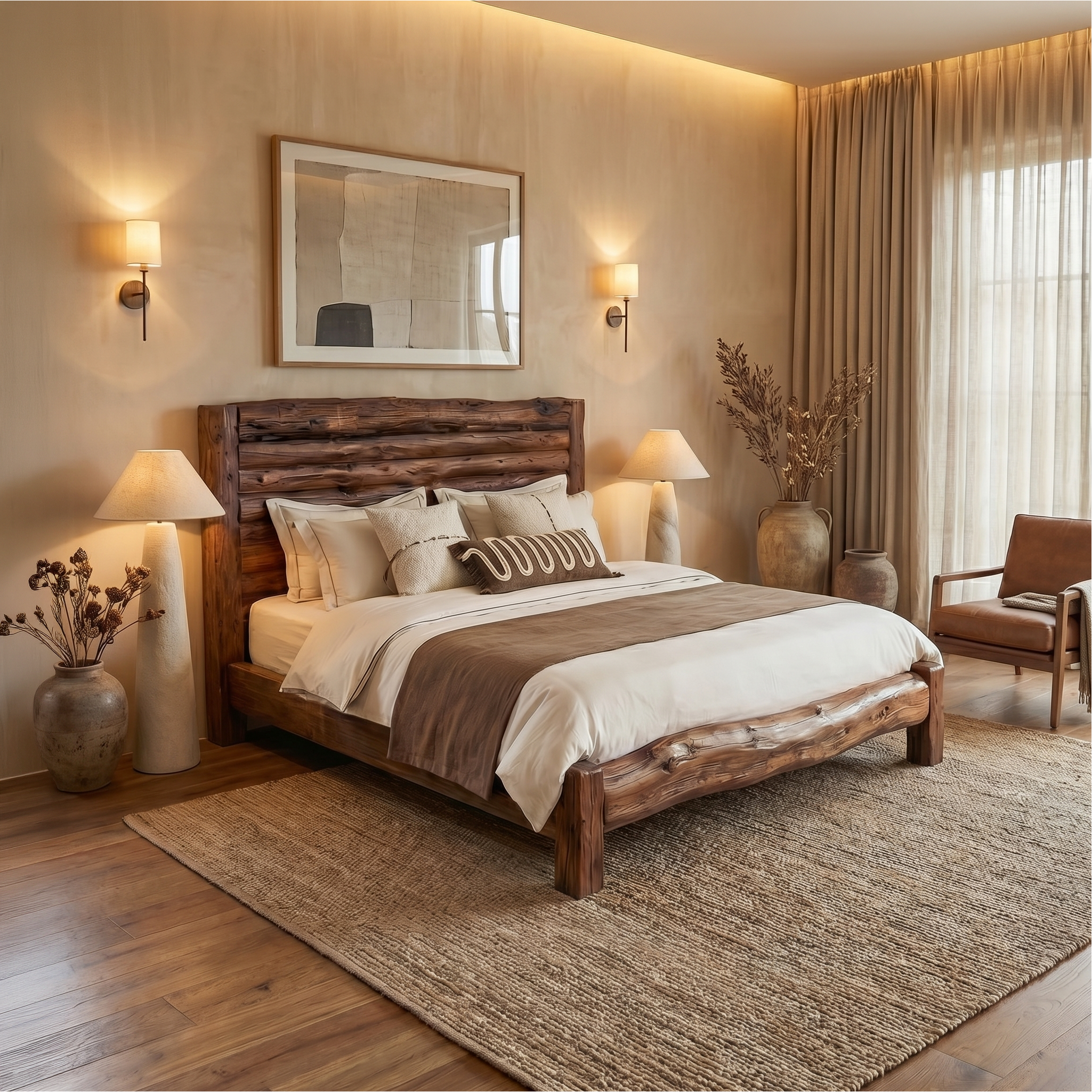 Minimalist Wooden Bed Frame For Bedroom SINLSAWB119