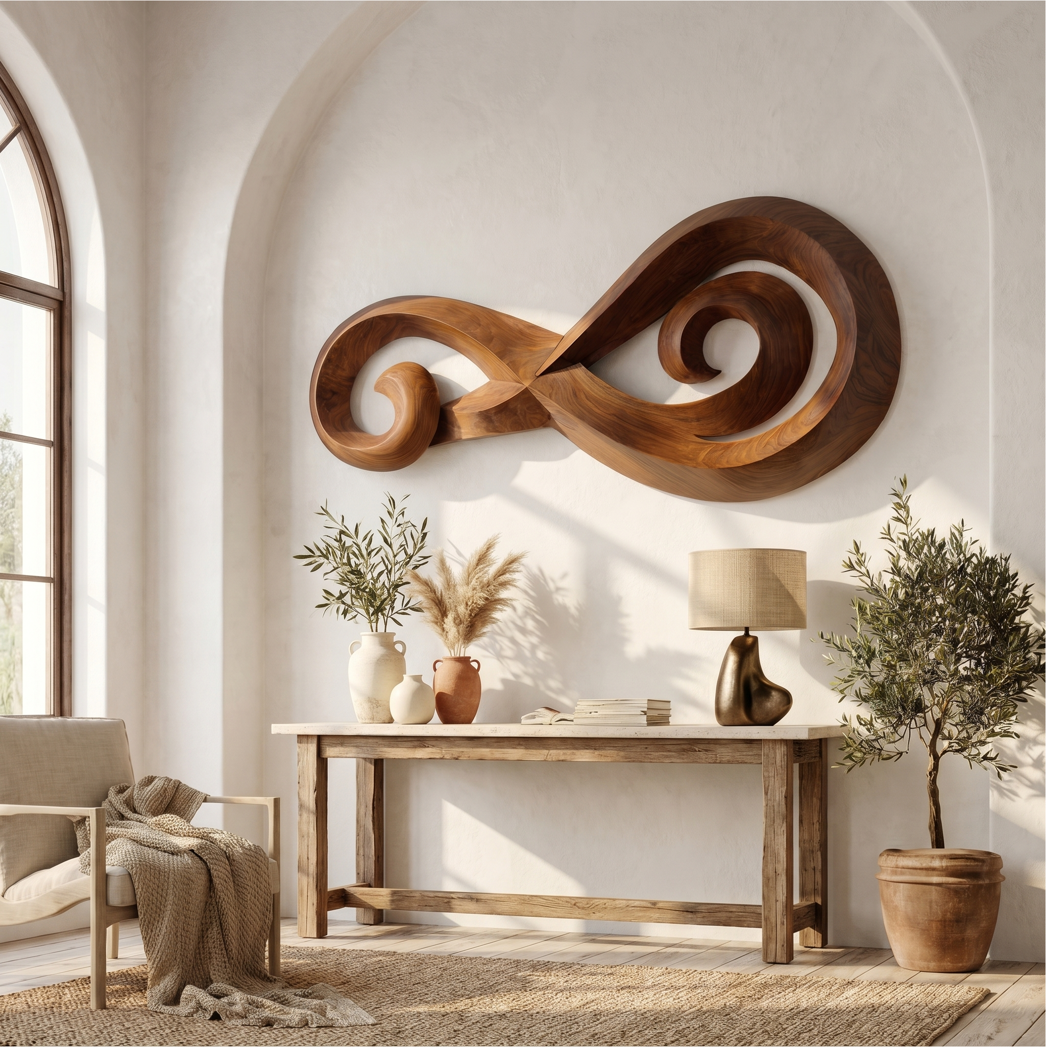 Infinity Music Note Wooden Wall Art For Entryway And Living Room SINLSAWD082