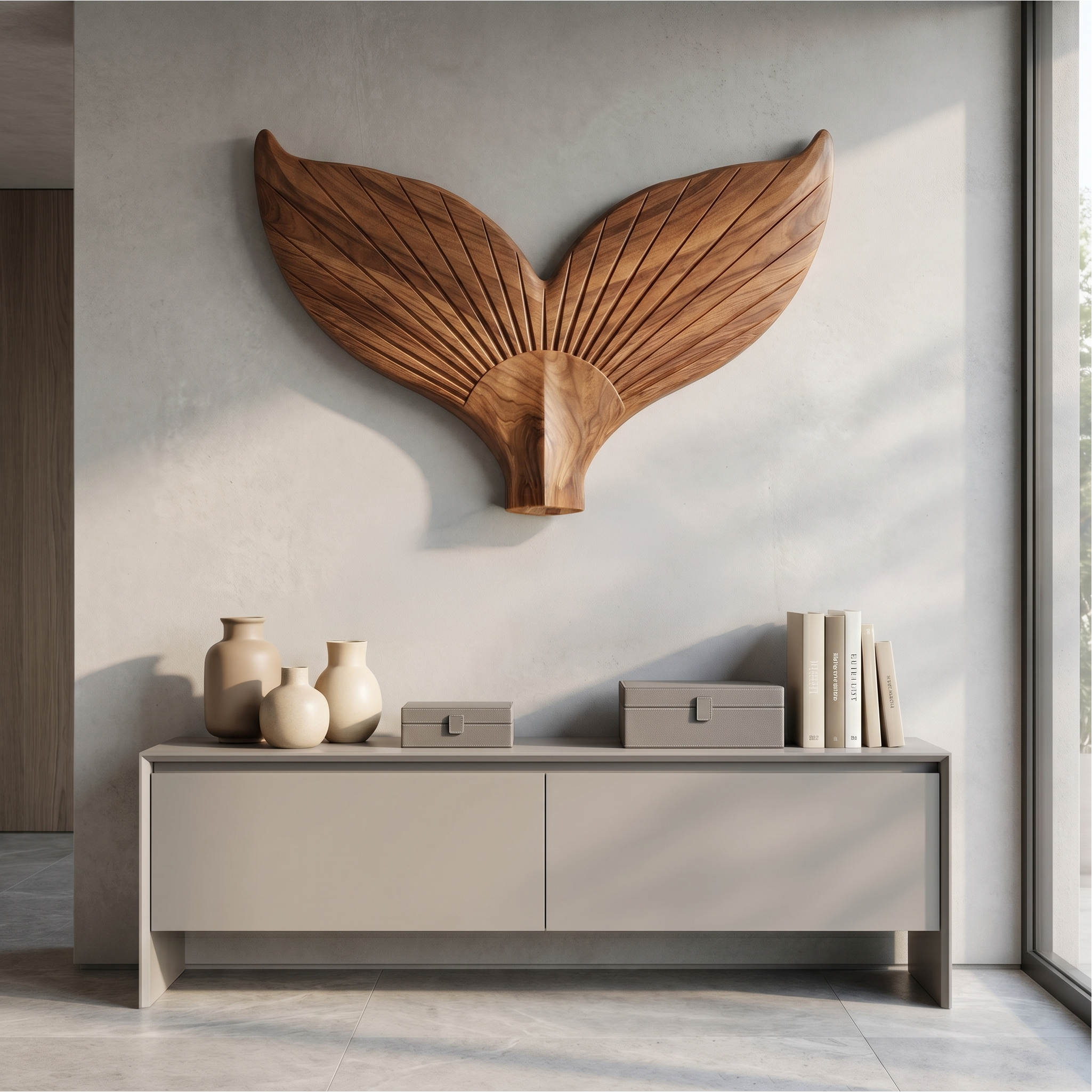 Angel Wings Wooden Wall Sculpture For Living Room And Entryway SINLSAWD092