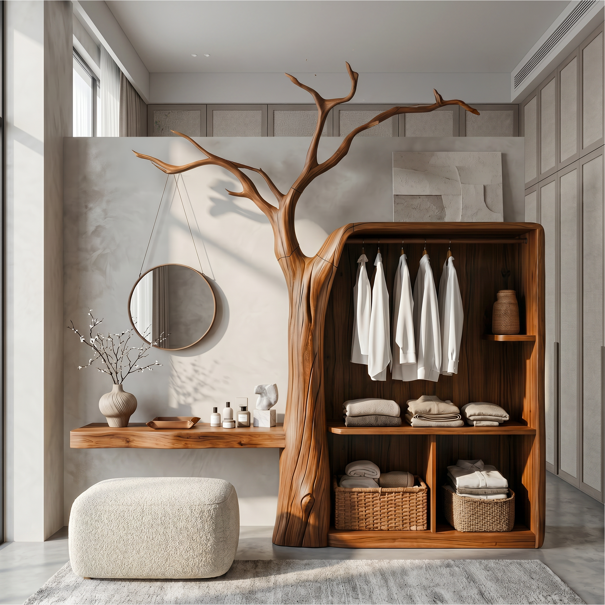 Organic Modern Hanging Clothes Rack Tree Coat Rack Bedroom And Dressing Room SINLSATCR108