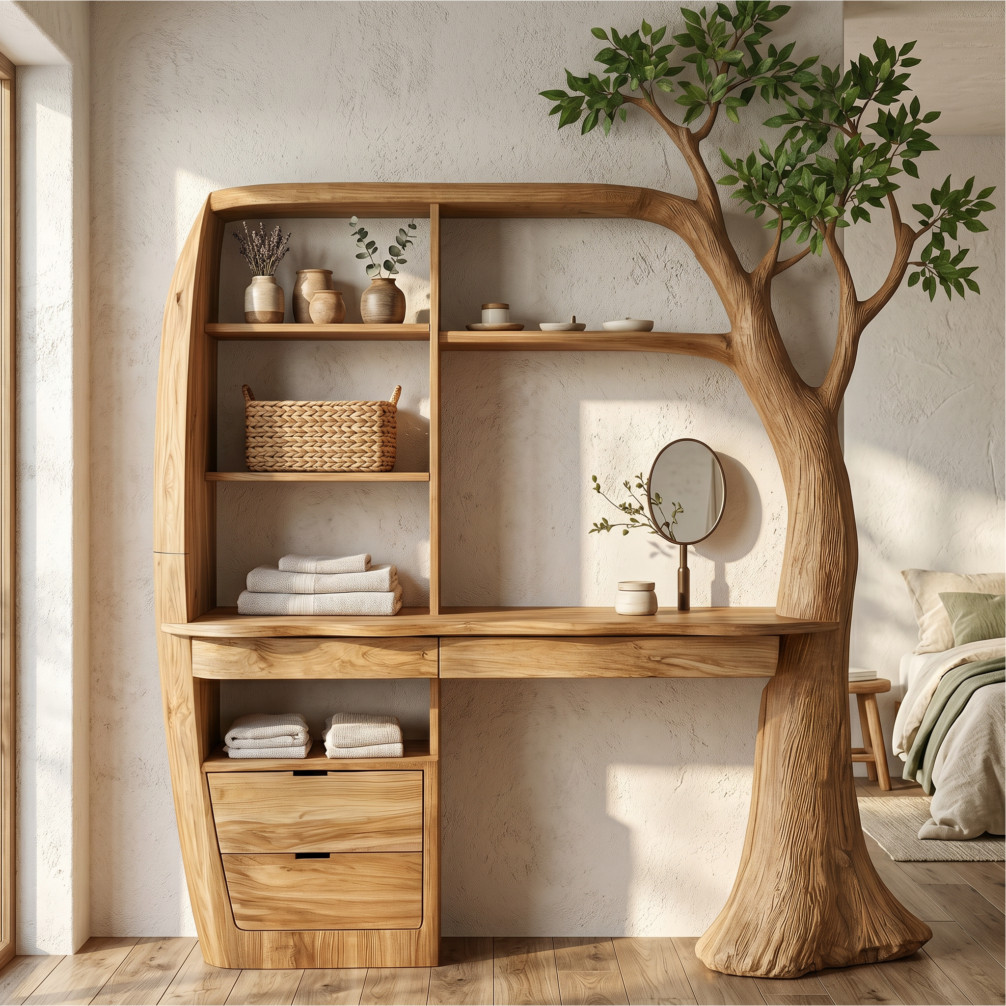 Natural Makeup Vanity Bedroom And Dressing Room SINLSABDT080
