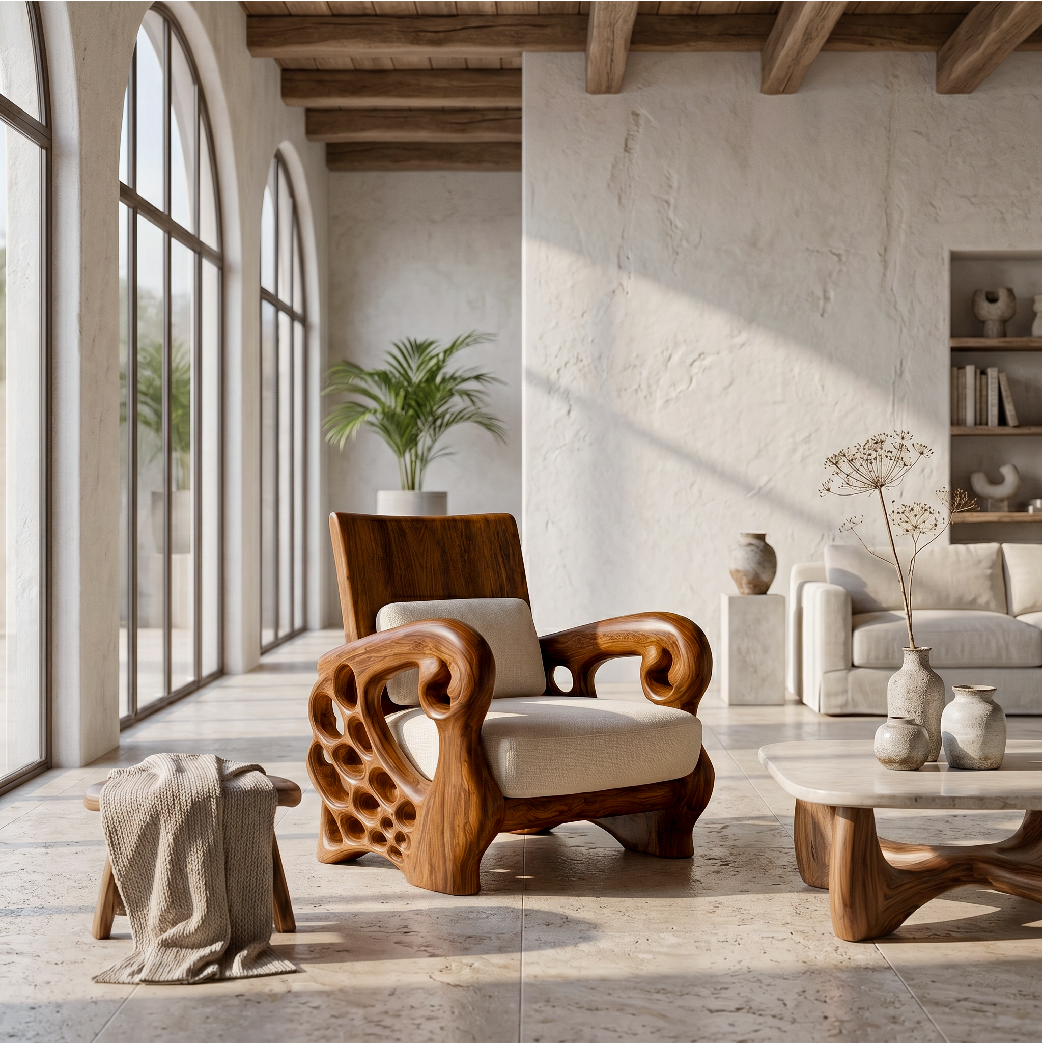 Nature Inspired Lounge Chair For Living Room And Reading Nook SINLSAAC013