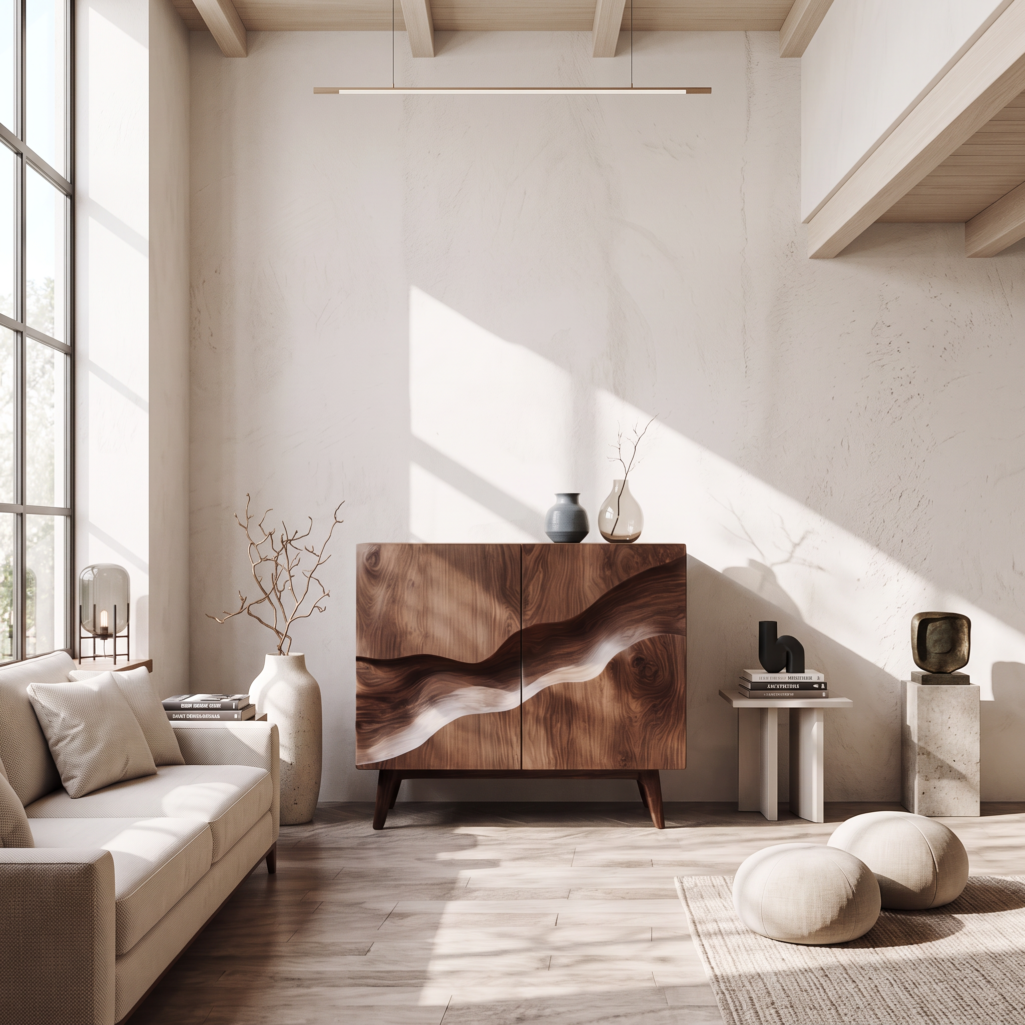 Rustic Organic Modern Storage Cabinet Living Room And Peace Room SINLSASC349