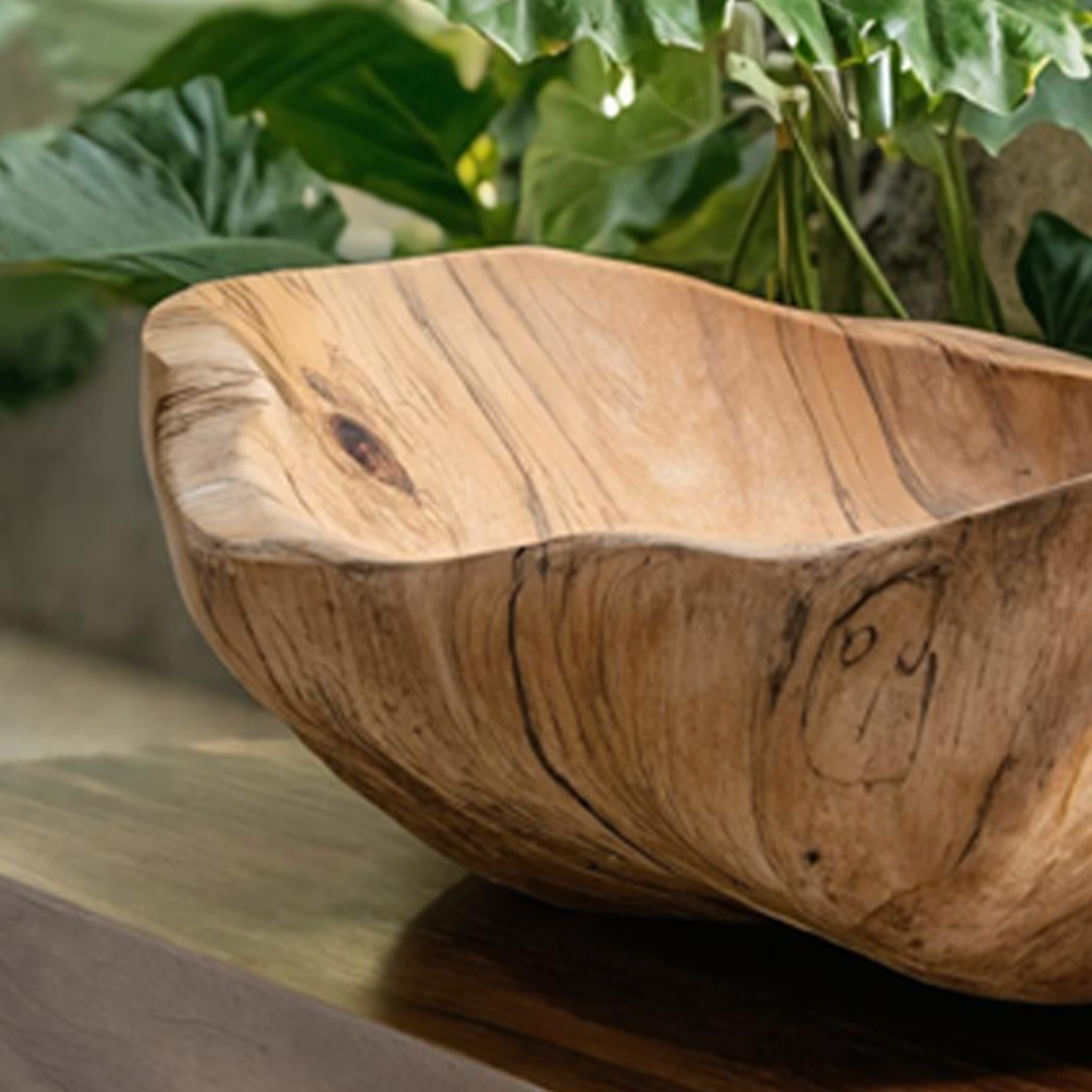 Mid Century Wooden Vessel Sink For Bathroom Vanity Decor SILDTTNVS001
