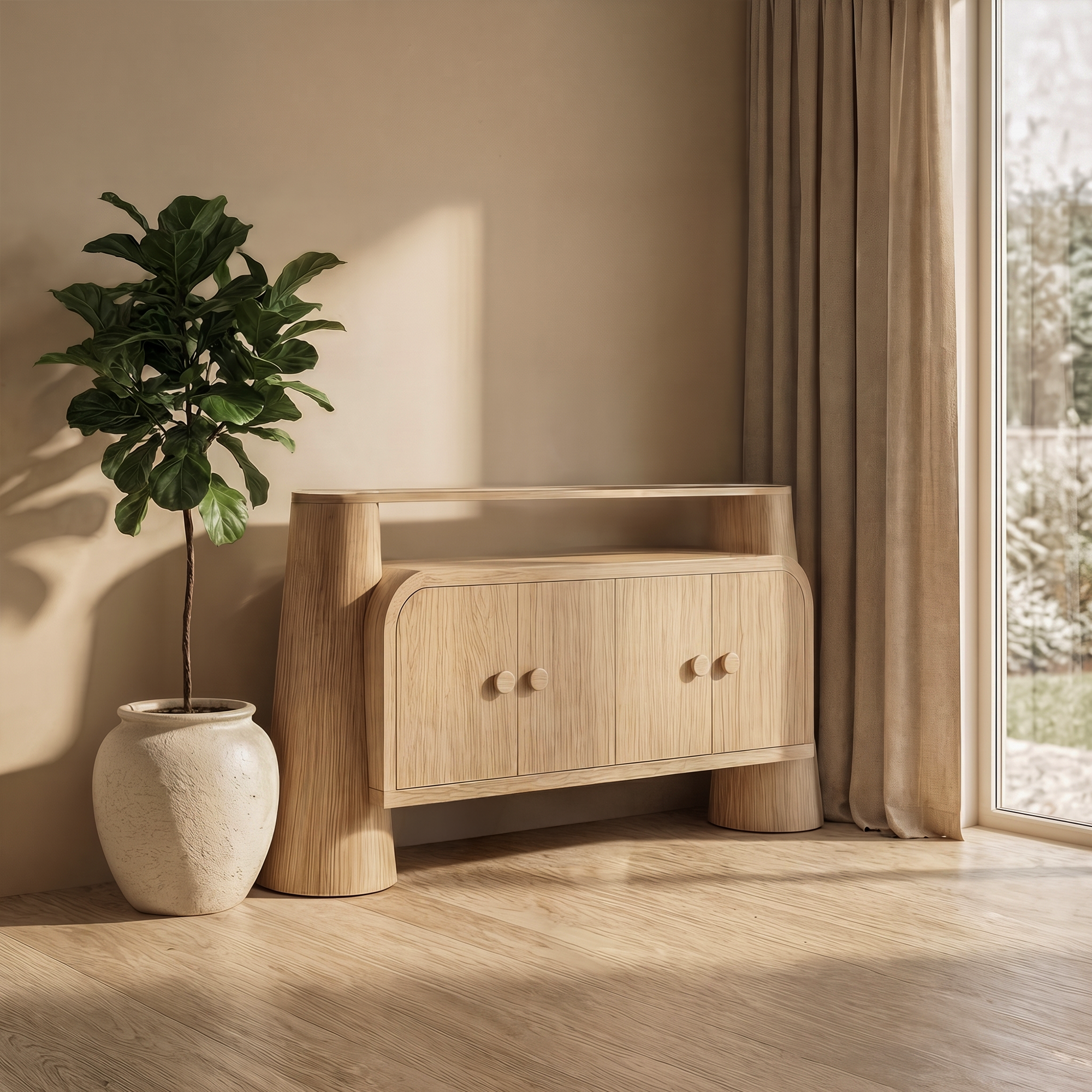 Minimalist Modern Storage Cabinet For Living Room And Bedroom Space SINLKISC513