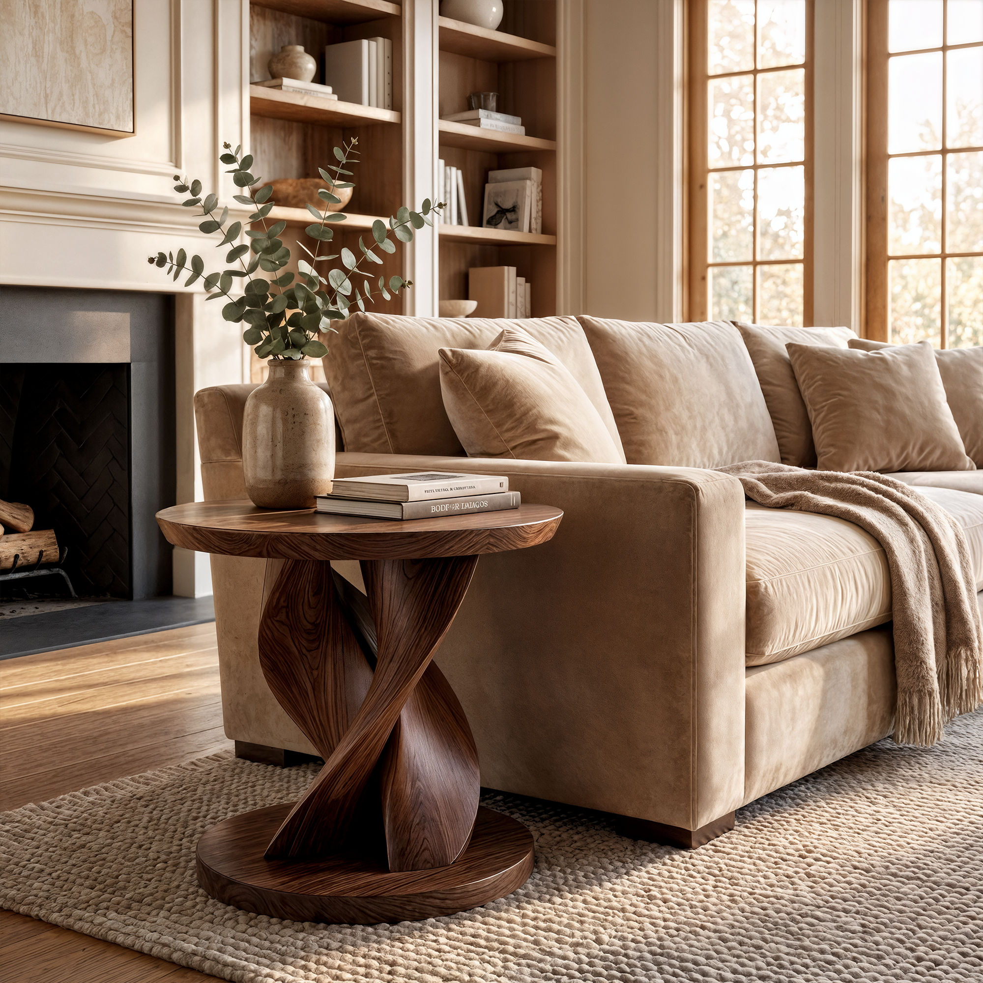 Modern Organic Side Table For Living Room And Bedroom SINLKIBT238