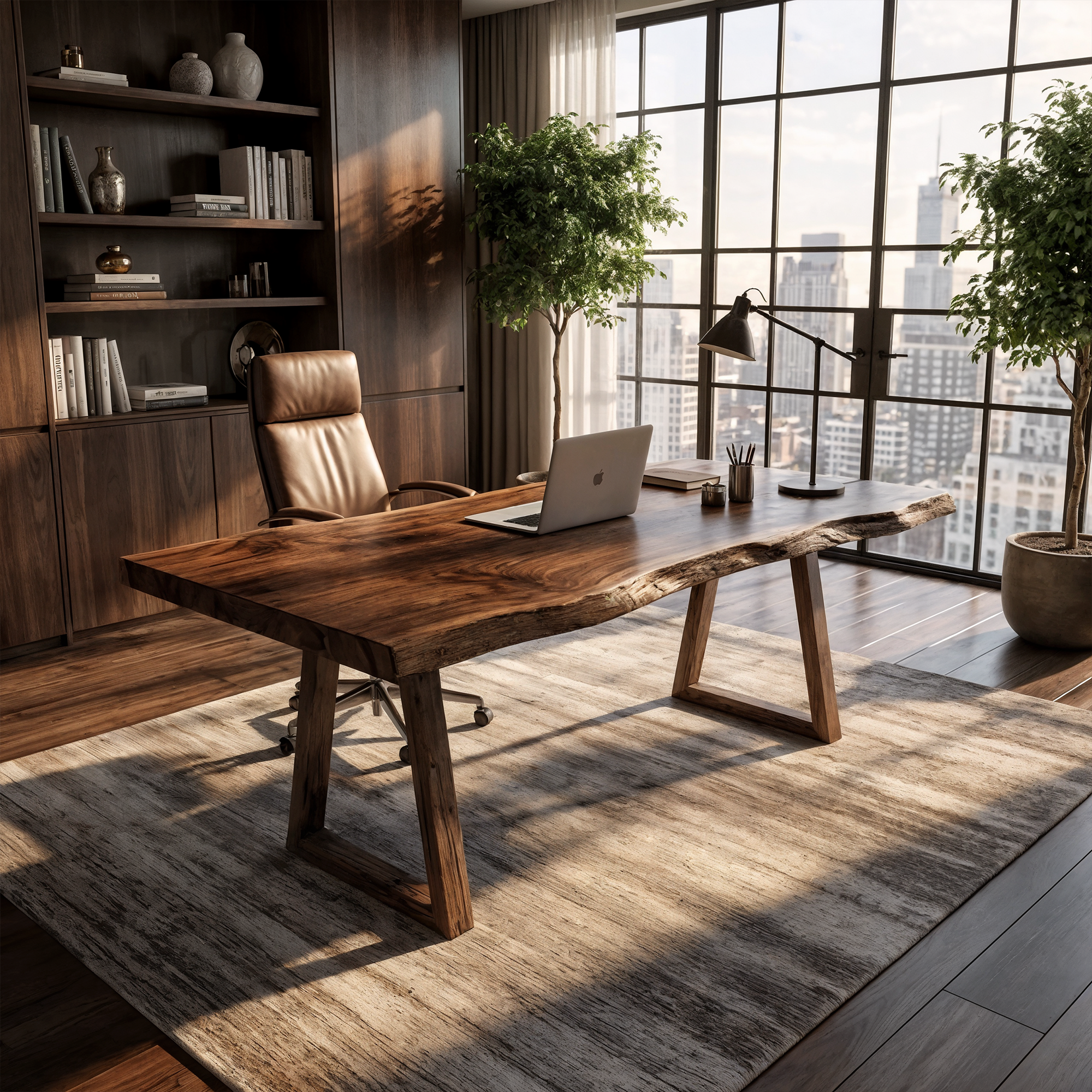 Rustic Natural Work Desk Bedroom And Creative Area SINLKIDK020