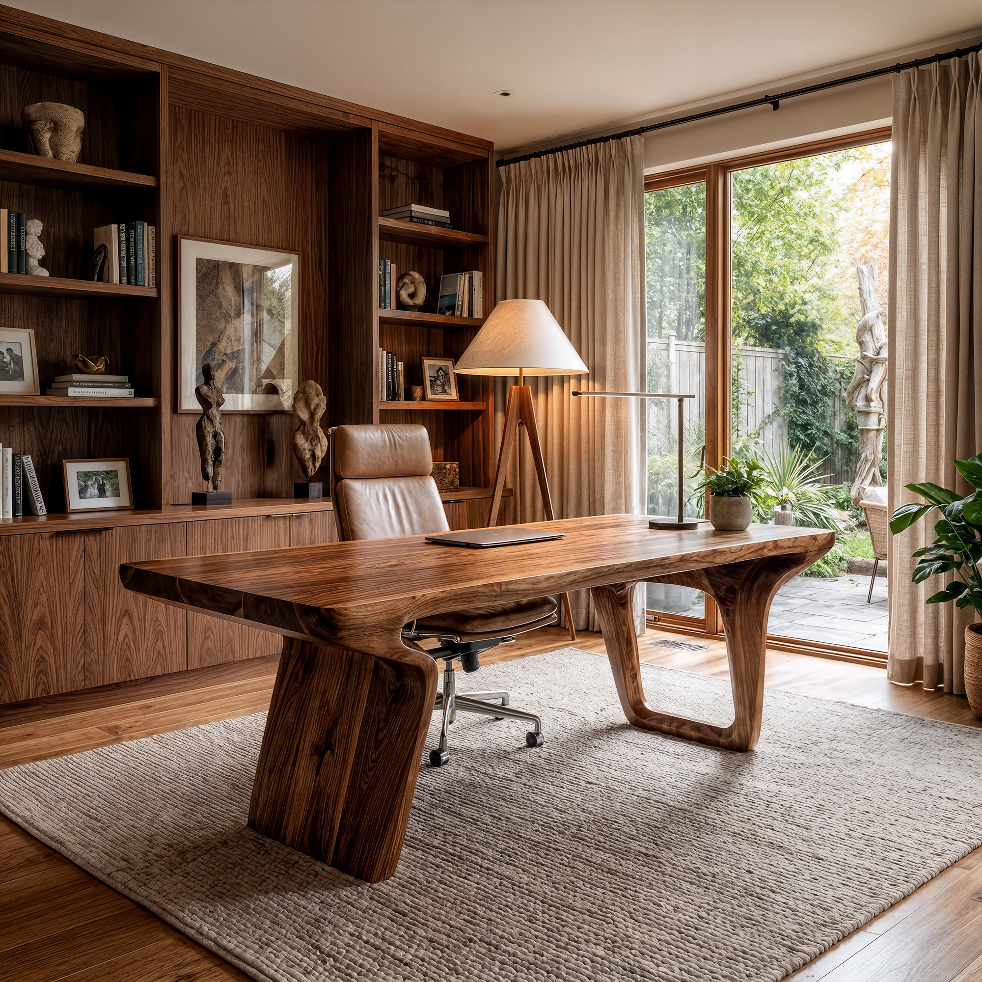 Organic Modern Desk For Home Office And Creative Workspace SINLKIDK134