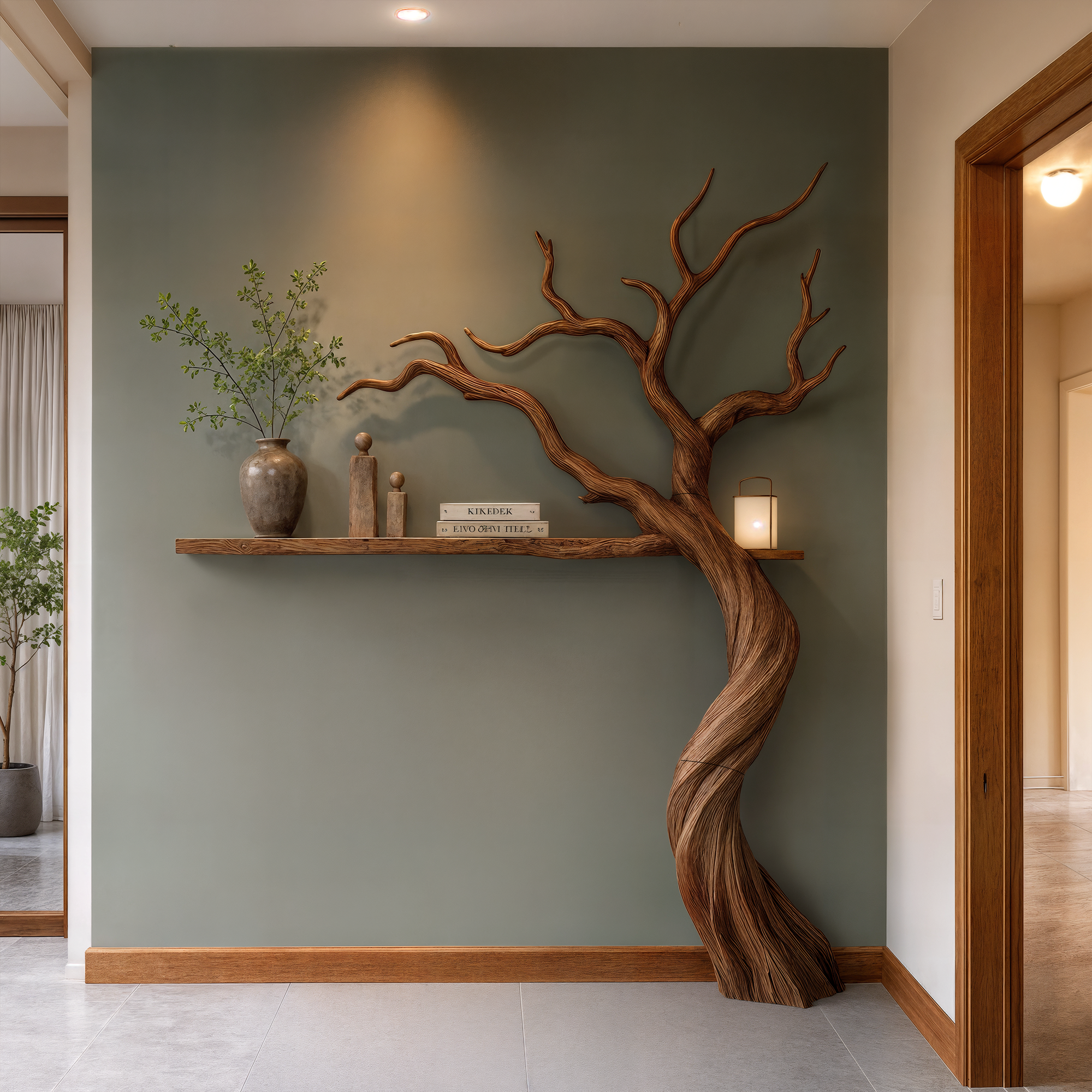 Modern Tree Bookshelf With Artistic Branch Form For Living Room SINLKITB756
