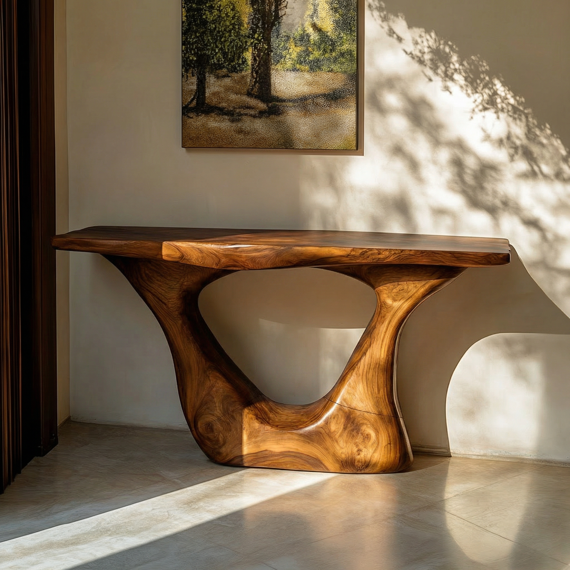 Contemporary Organic Sculptural Console Table For Entryway And Living Room Space SINLKICS565