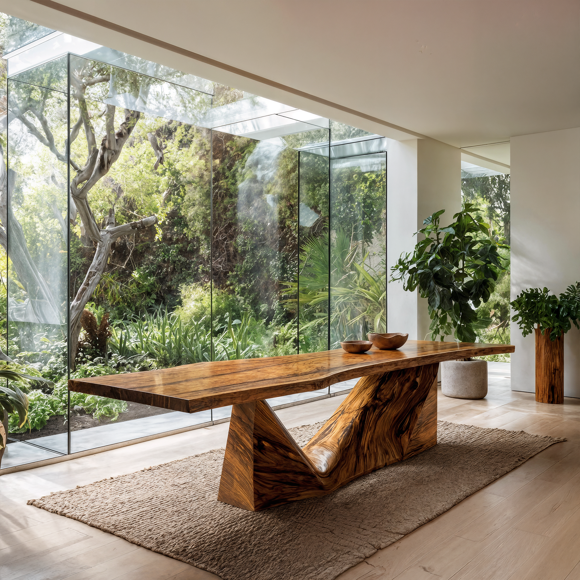 Organic Sculptural Dining Table For Dining Room And Kitchen SINLKIDT164