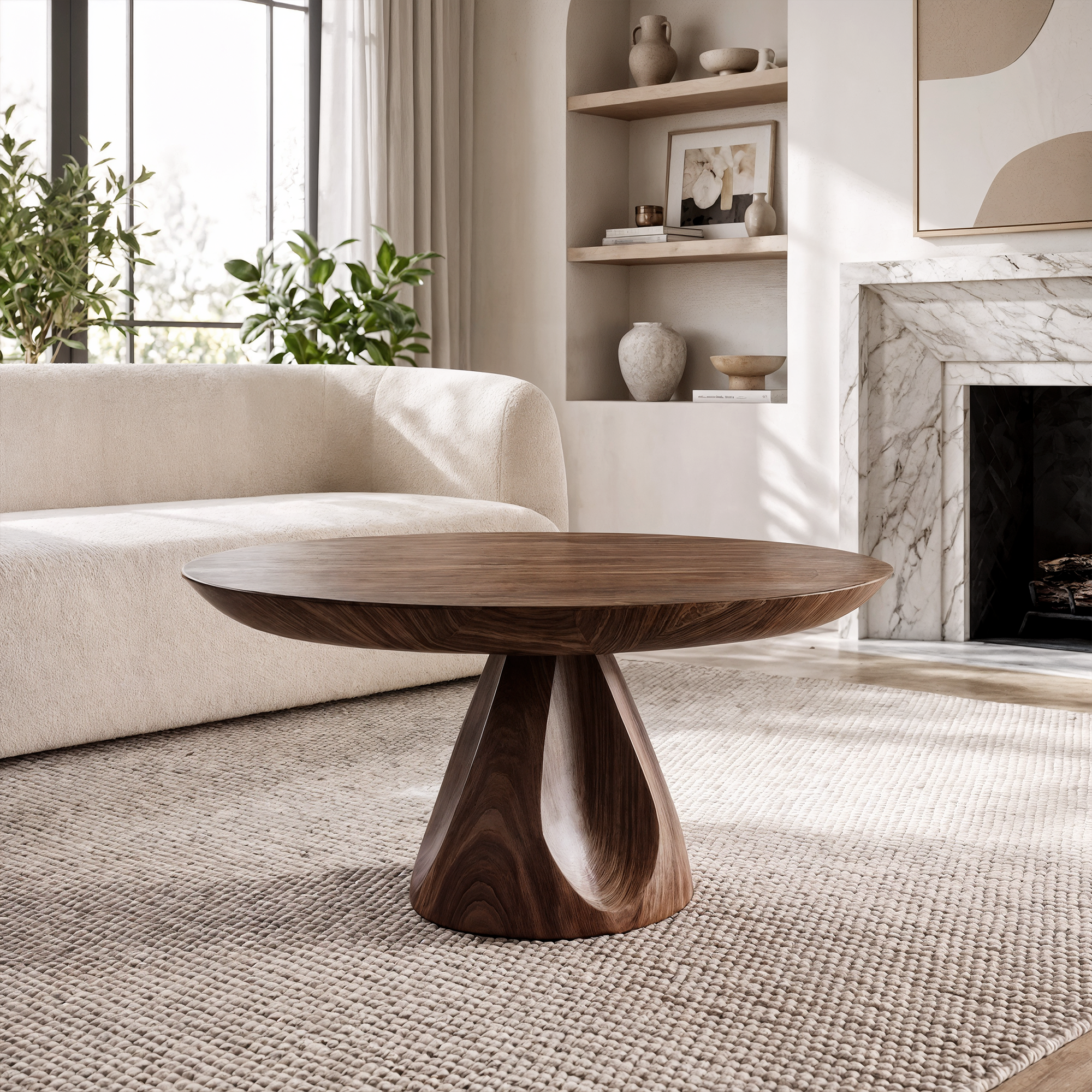 Contemporary Round Coffee Table Living Room Family Room SINLKICF211