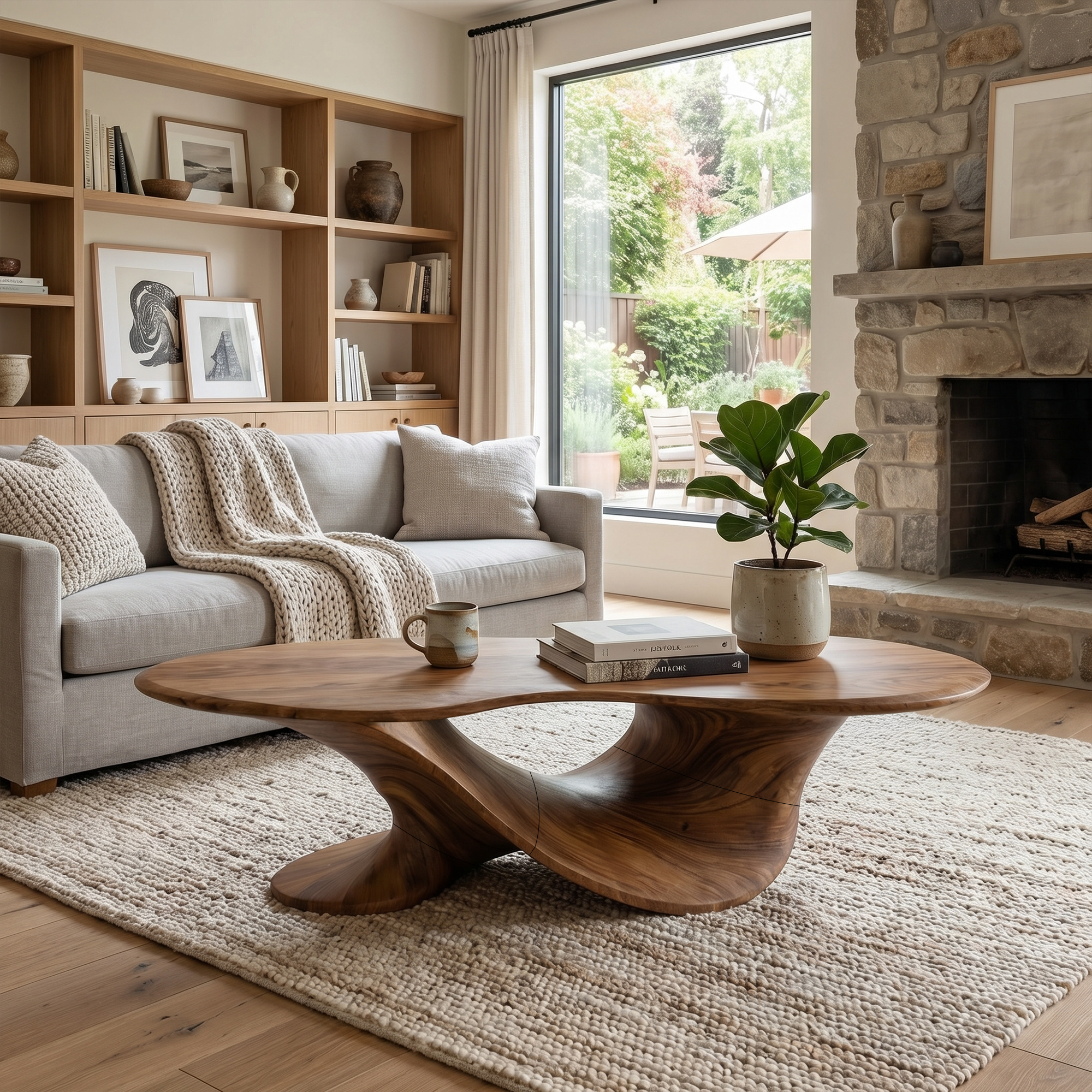 Sculptural Oval Coffee Table For Living Room And Lounge SINLKICF359