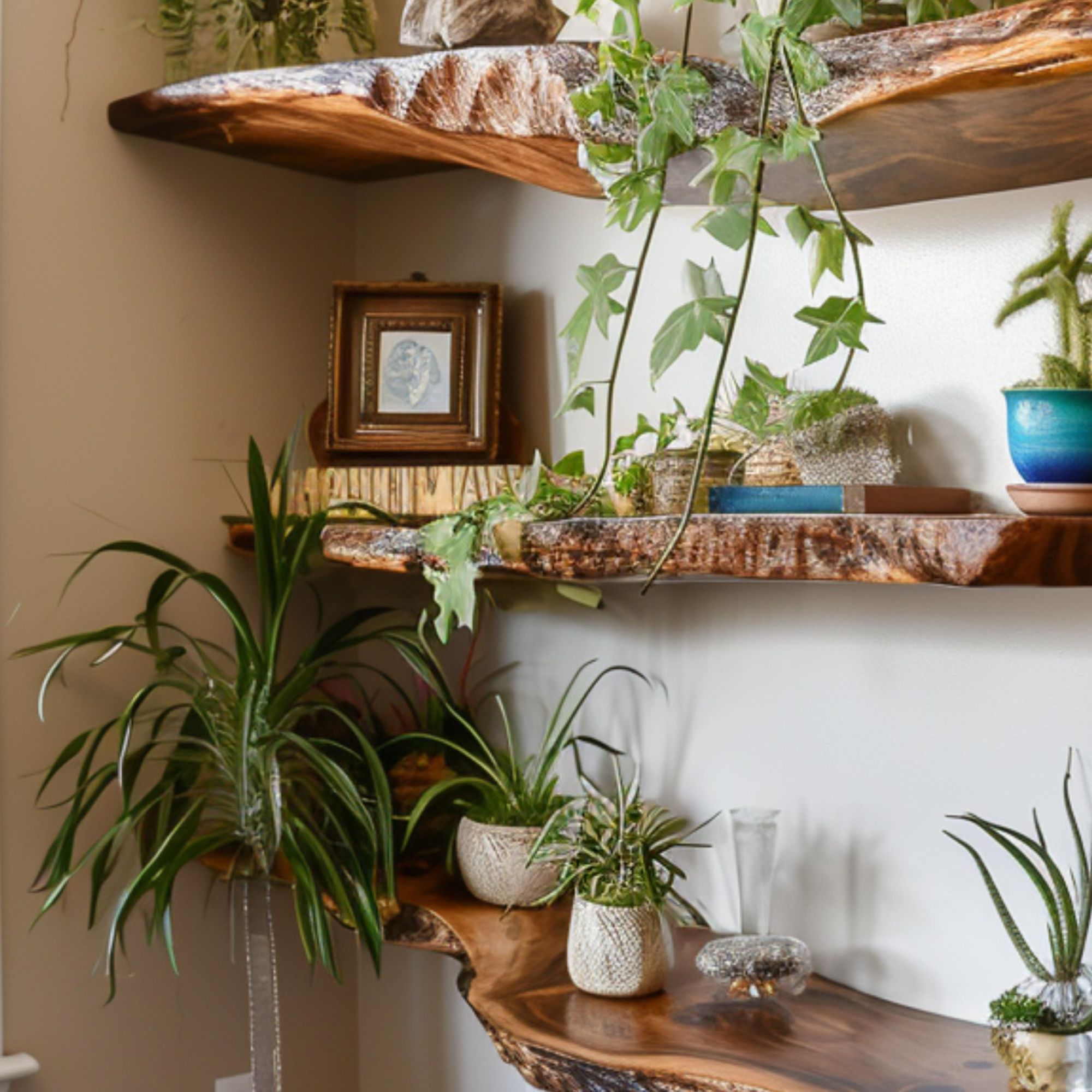 Live Edge Shelf Wall Mounted Shelf SINLFL020