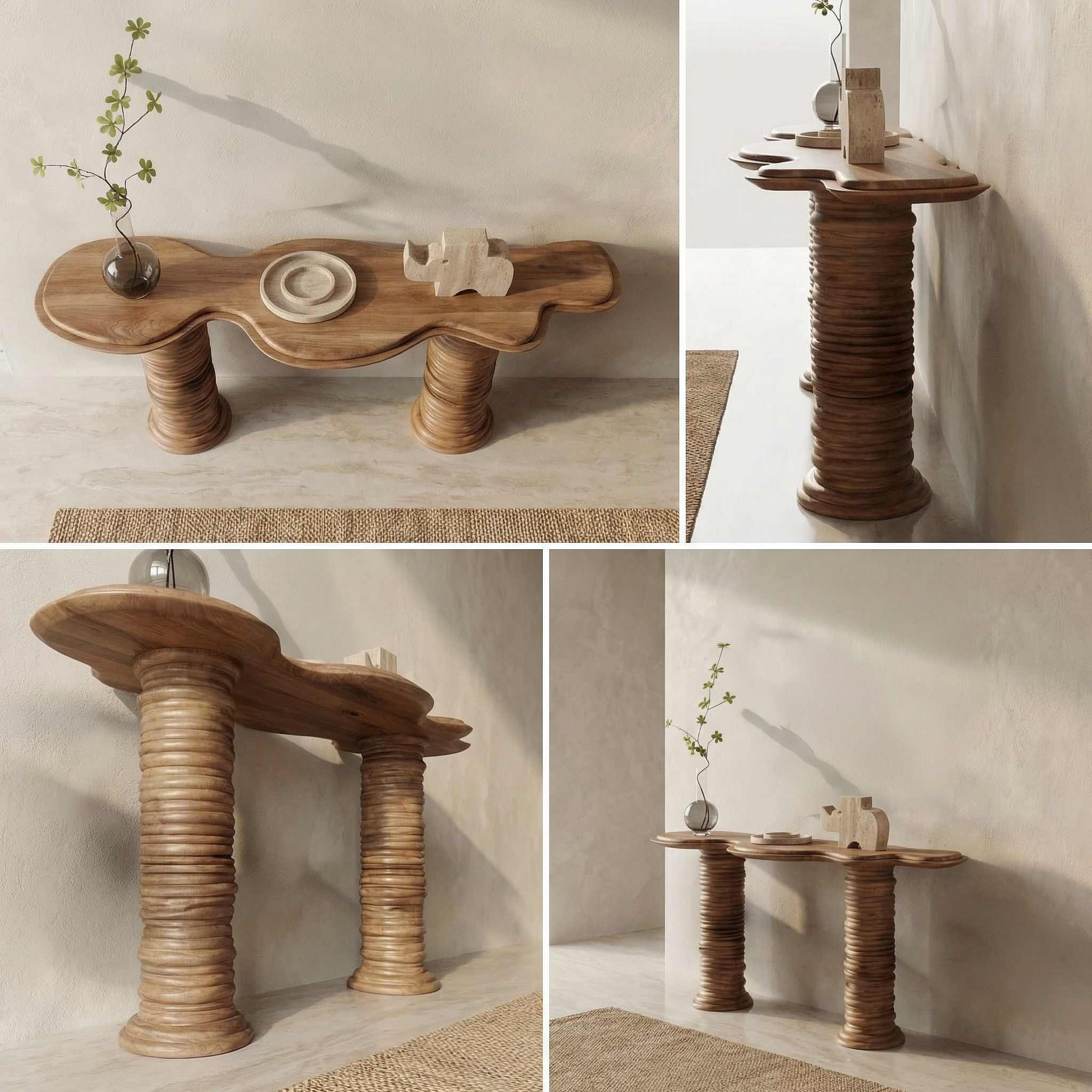 Rustic Console Table Solid Wood Entryway Living Room Hallway SINLSACS524