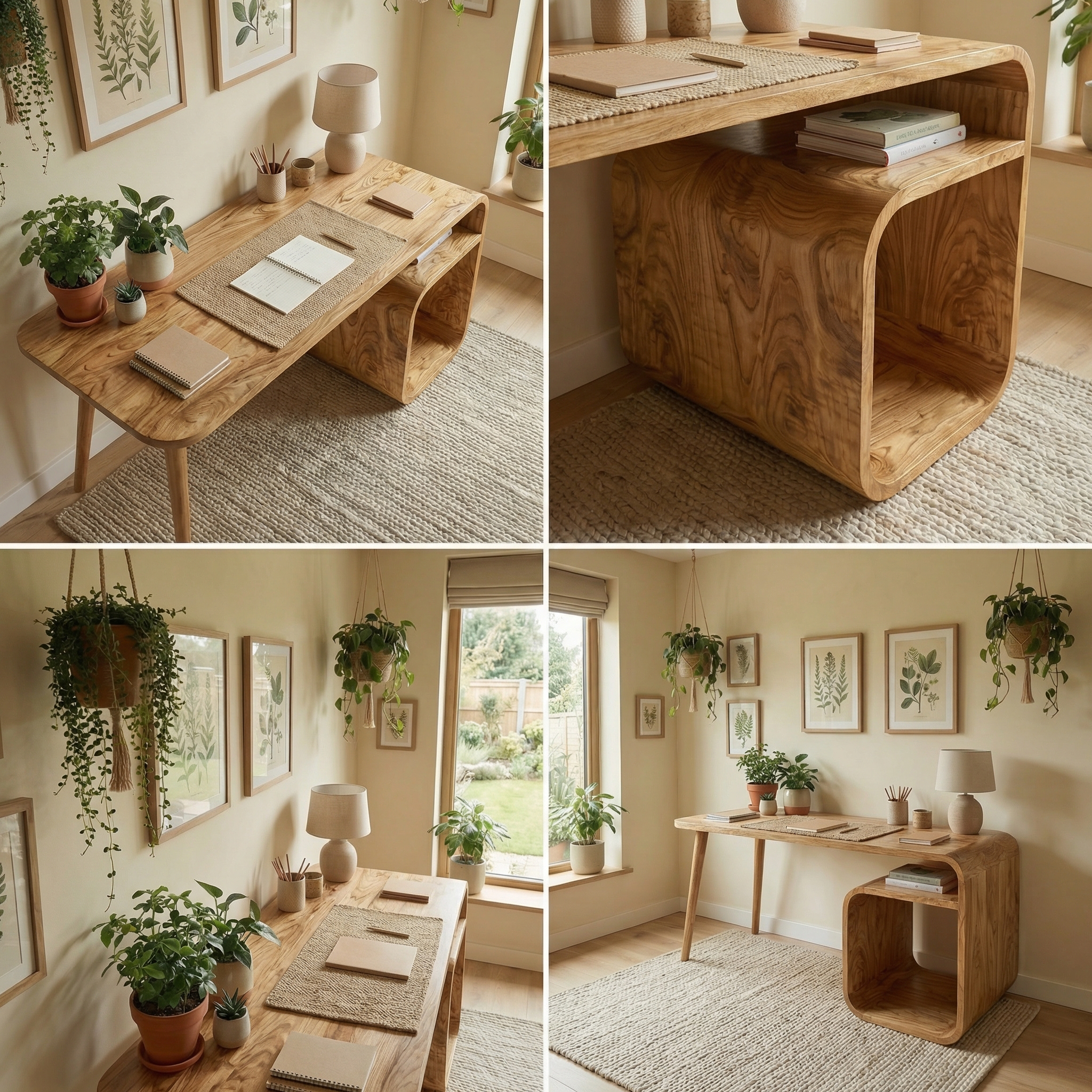 Japandi Writing Desk For Home Office And Bedroom SINLSADK093