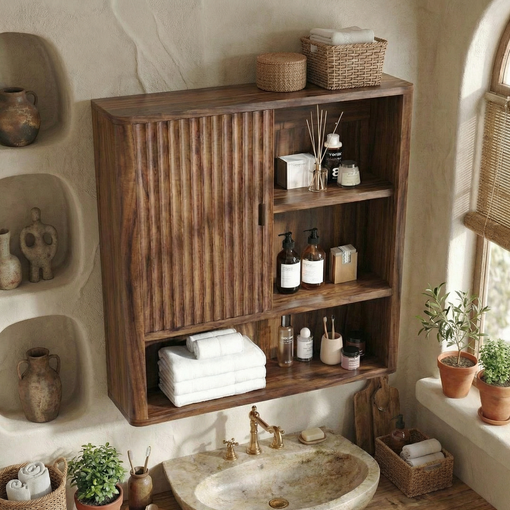Modern Bathroom Wall Cabinet For Bathroom And Vanity Area SINLSABCT008