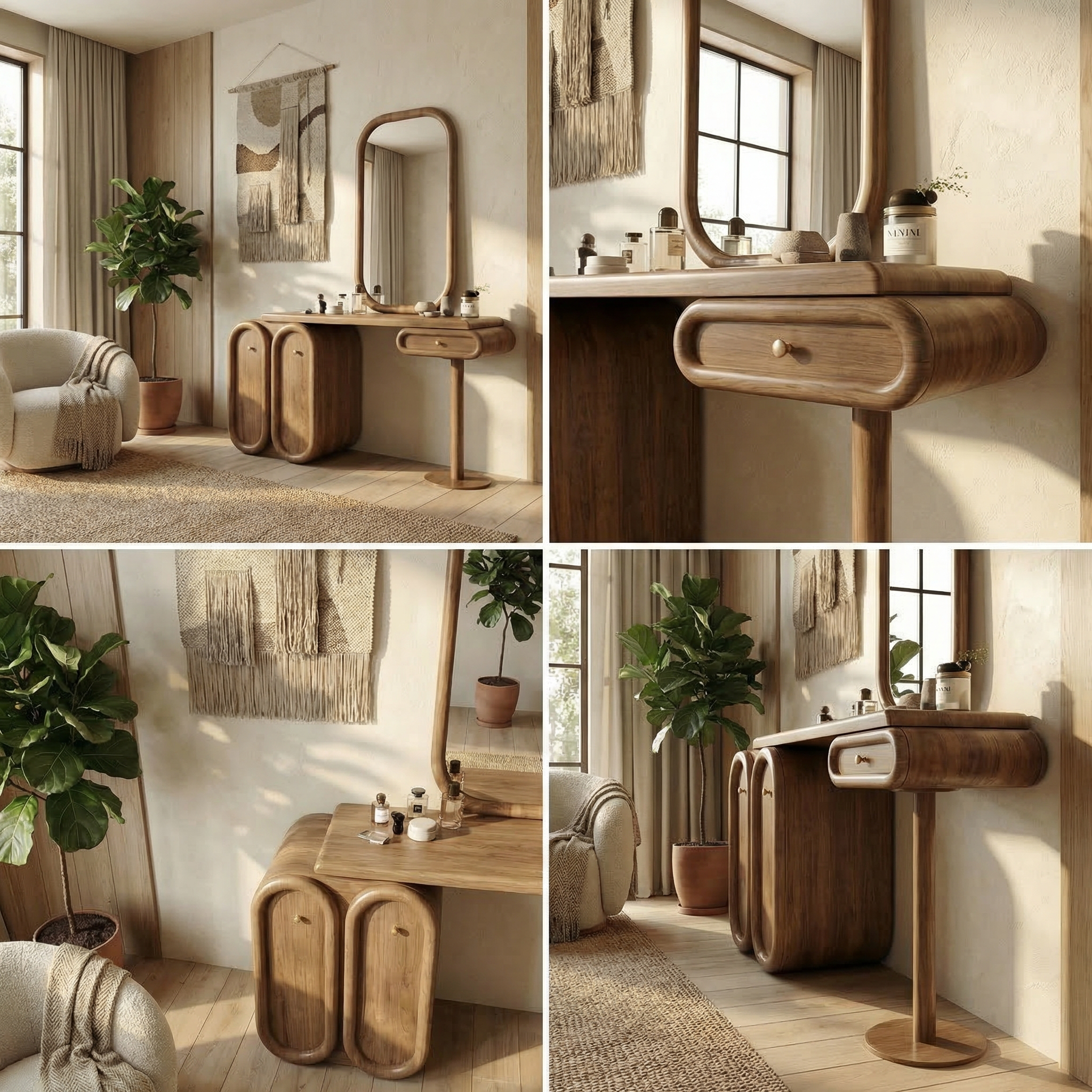 Modern Dressing Table With Storage Unique Design For Bedroom SINLSABDT050