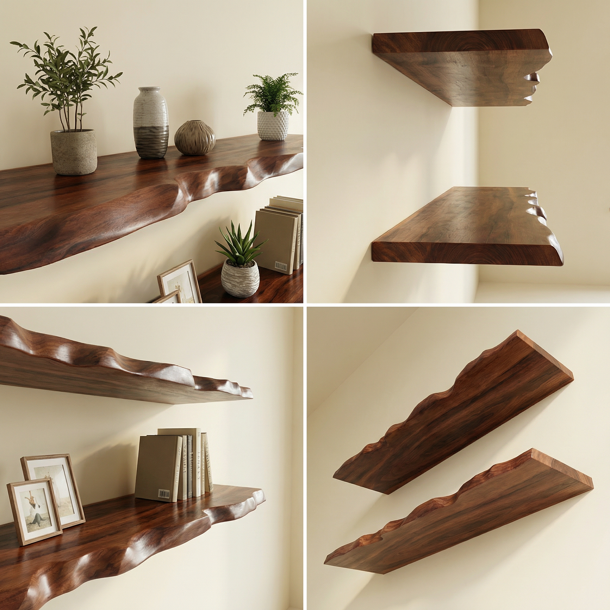Modern Wooden Floating Shelf For Living Room Wall Display And Home Decor SINLSAFL512