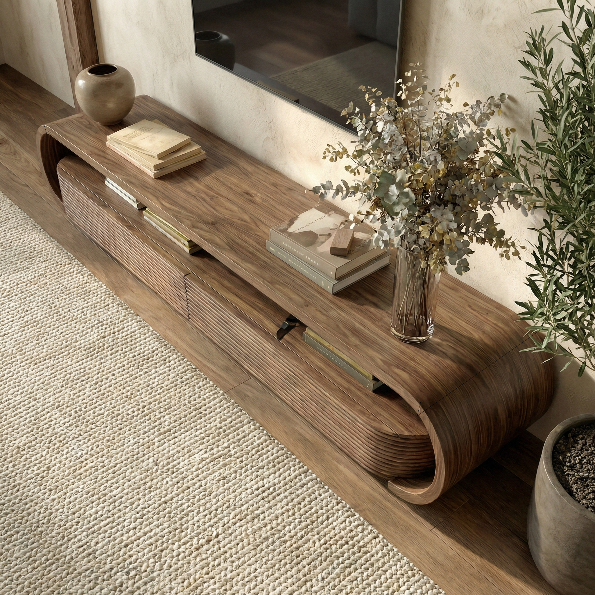 Modern Minimal TV Unit For Living Room And Entertainment Space SINLSASC505