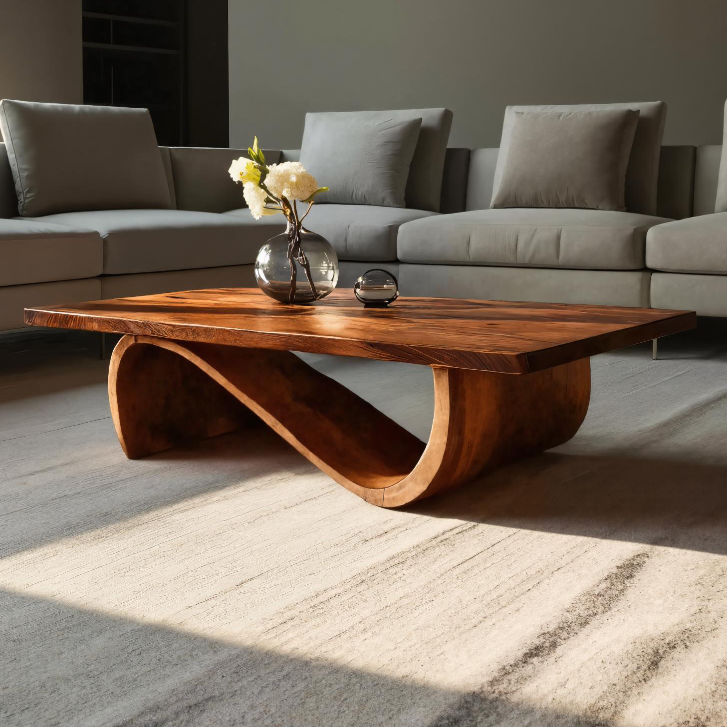 Minimalist Coffee Table Unique Base Design For Living Room RTTHTTCF021