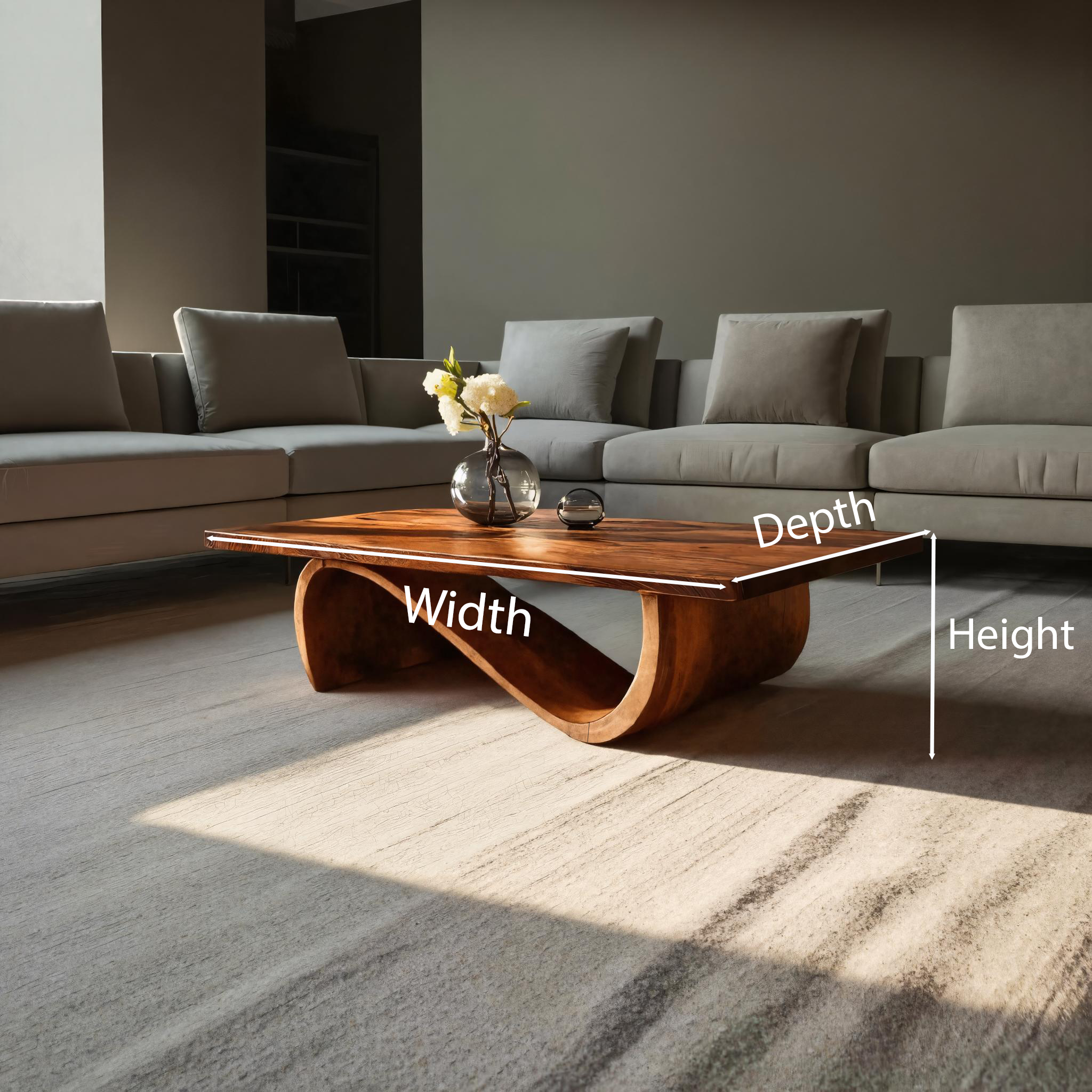 Minimalist Coffee Table Unique Base Design For Living Room RTTHTTCF021