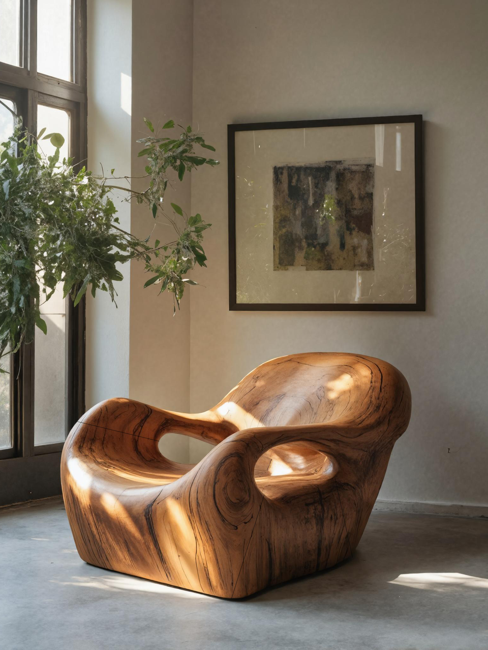 Modern Sculptural Lounge Chair For Living Room Or Reading Corner SITHTTCHR042