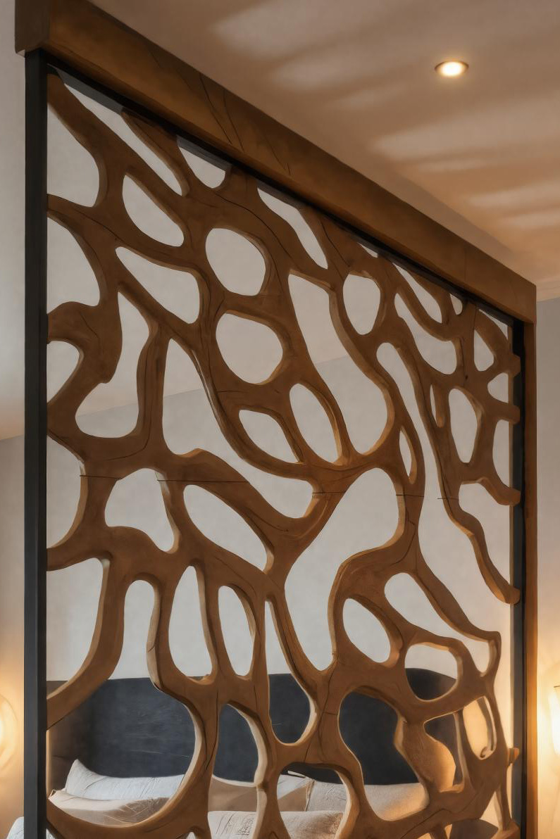 Modern Divider With Openwork For Bedroom SITHHNDVR005
