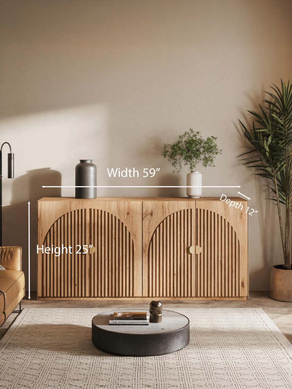 Modern Sideboard With Fluted Arch For Living Room Or Dining Room SITHTTSD004