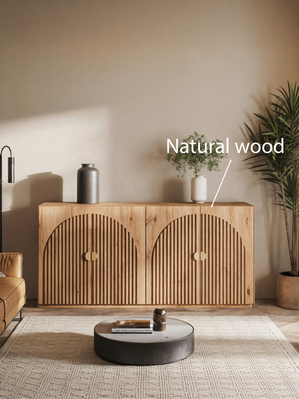 Modern Sideboard With Fluted Arch For Living Room Or Dining Room SITHTTSD004