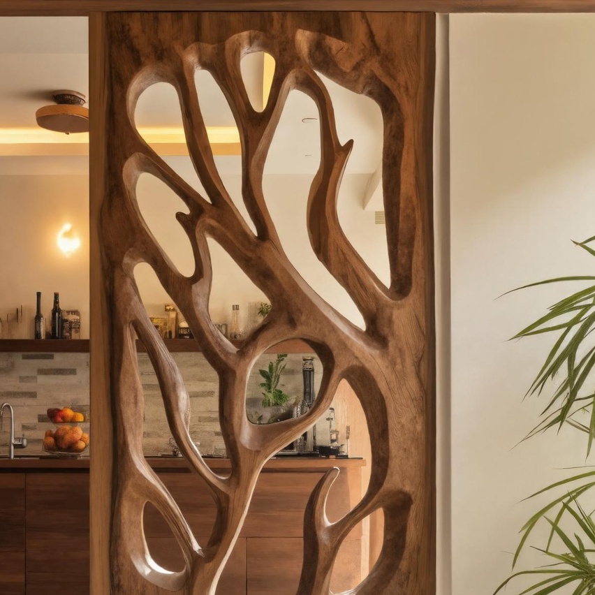 Handmade Carved Divider For Living Room Or Studio SITHHNDVR006