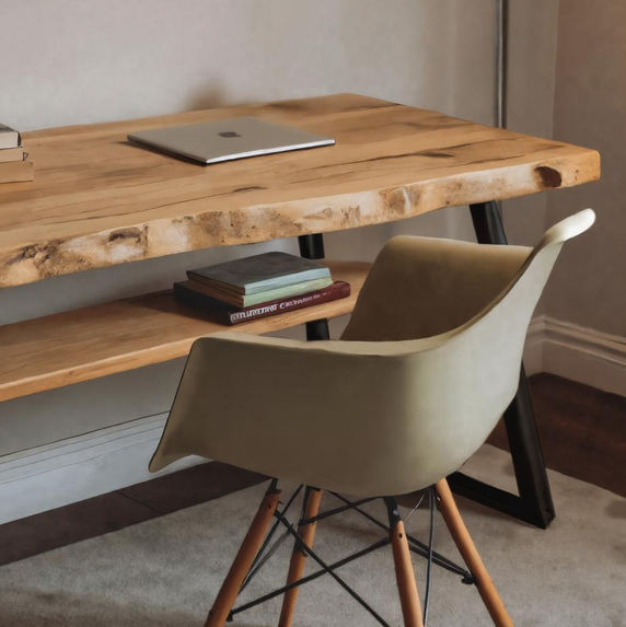 Rustic Wooden Writing Desk With Shelf For Home Office Or Workspace SITHHNDE033
