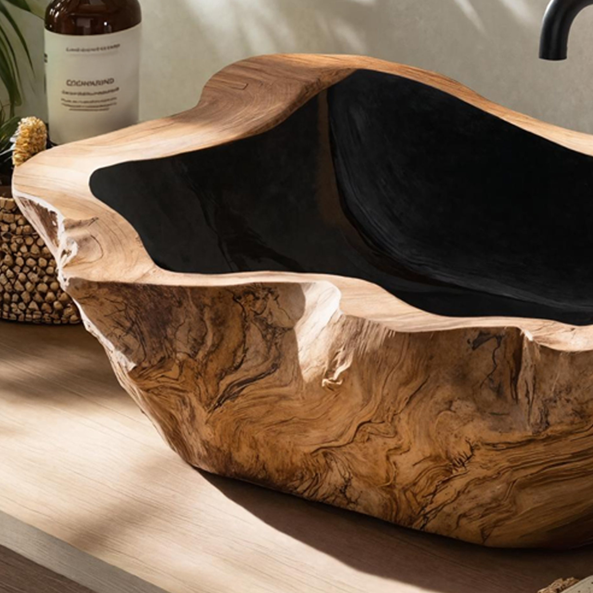 Farmhouse Solid Wood Sink For Warm Bathroom Interiors SILDTTNVS013