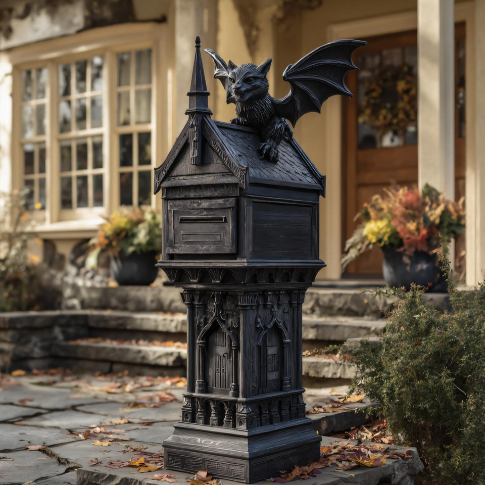Gothic Gargoyle Mailbox For Garden Or Halloween Decor SITHTTHW011