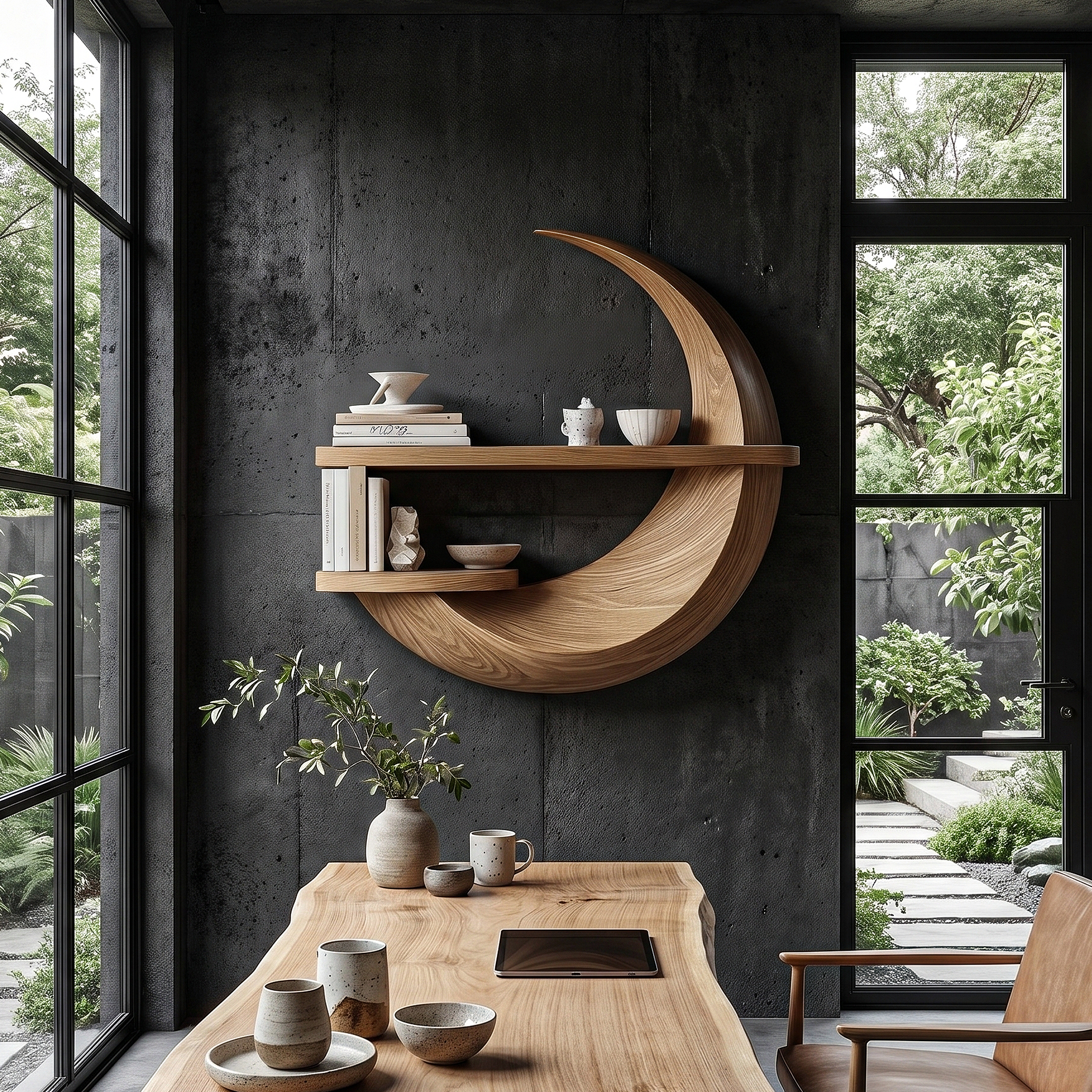 Rustic Floating Shelf With Natural Wood Display Storage For Living Room SINLHAFL546