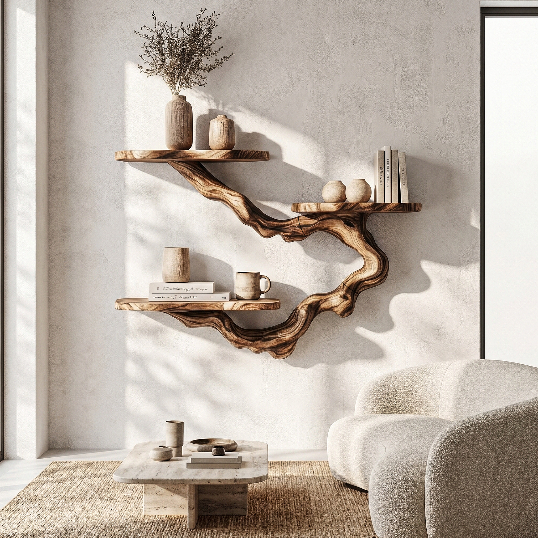 Rustic Floating Shelf With Display Storage For Living Room SINLHAFL551