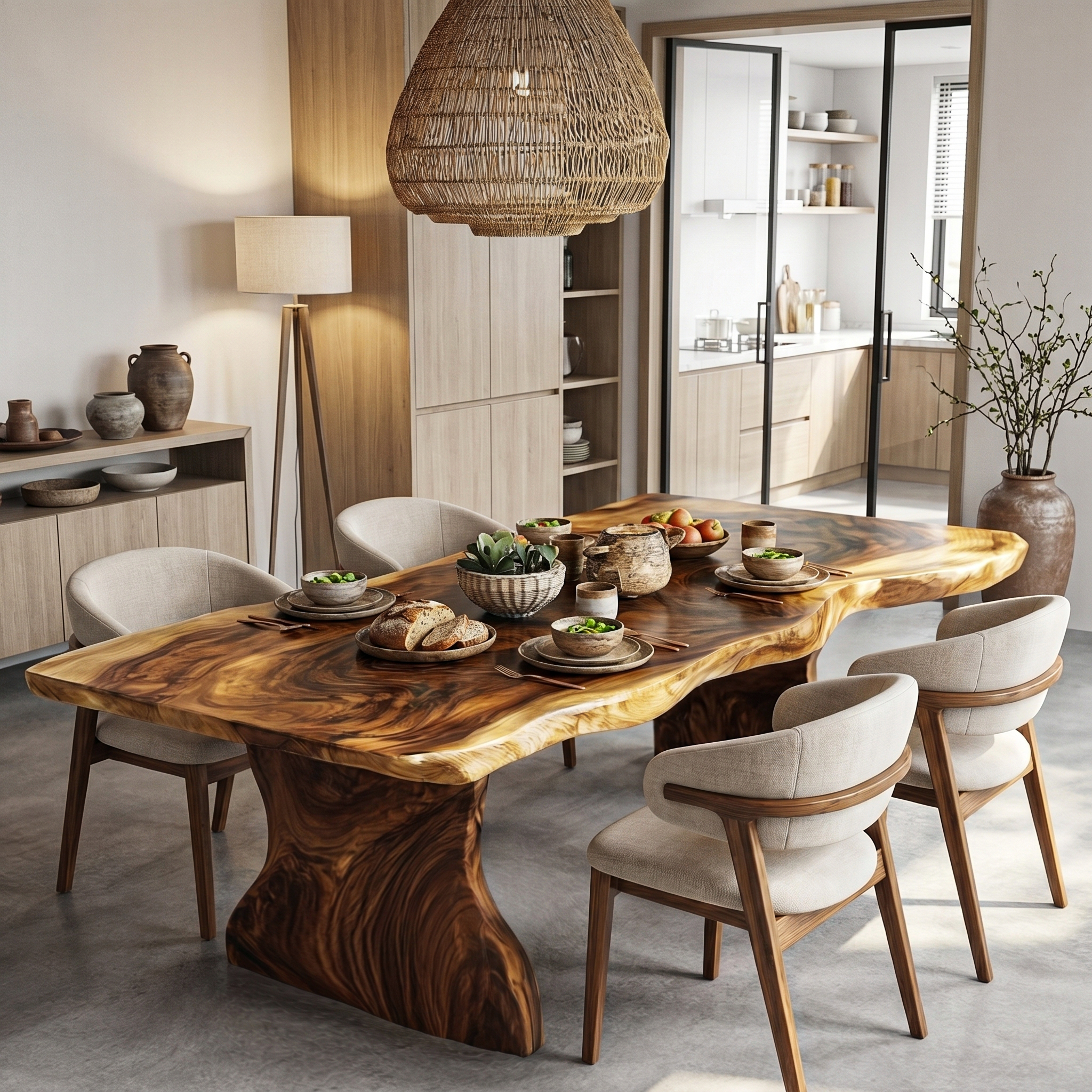 Rustic Dining Table Live Edge Design For Dining Room SINLHADT202