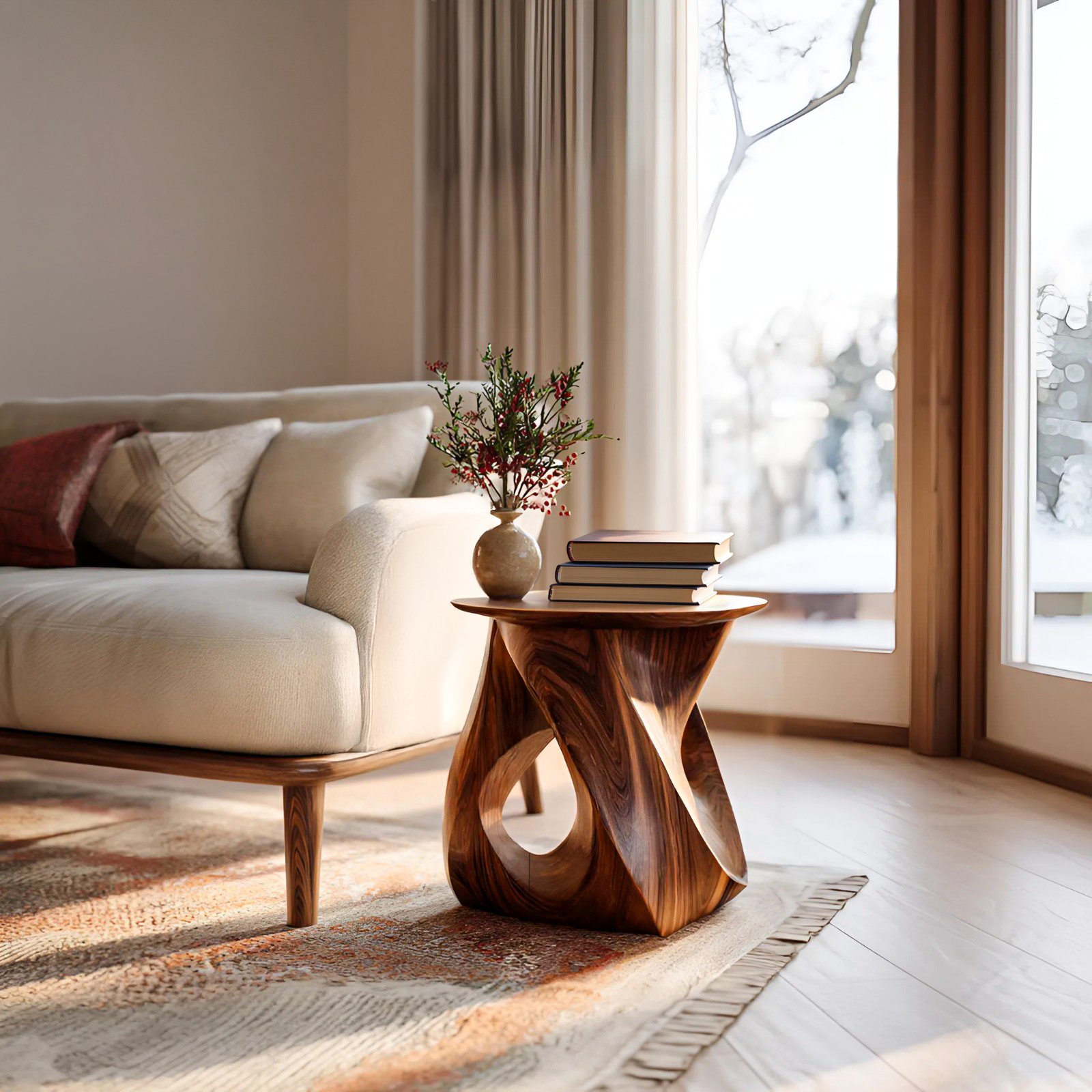 Twisted Side Table For Living Room Or Bedroom SITHTTCM025