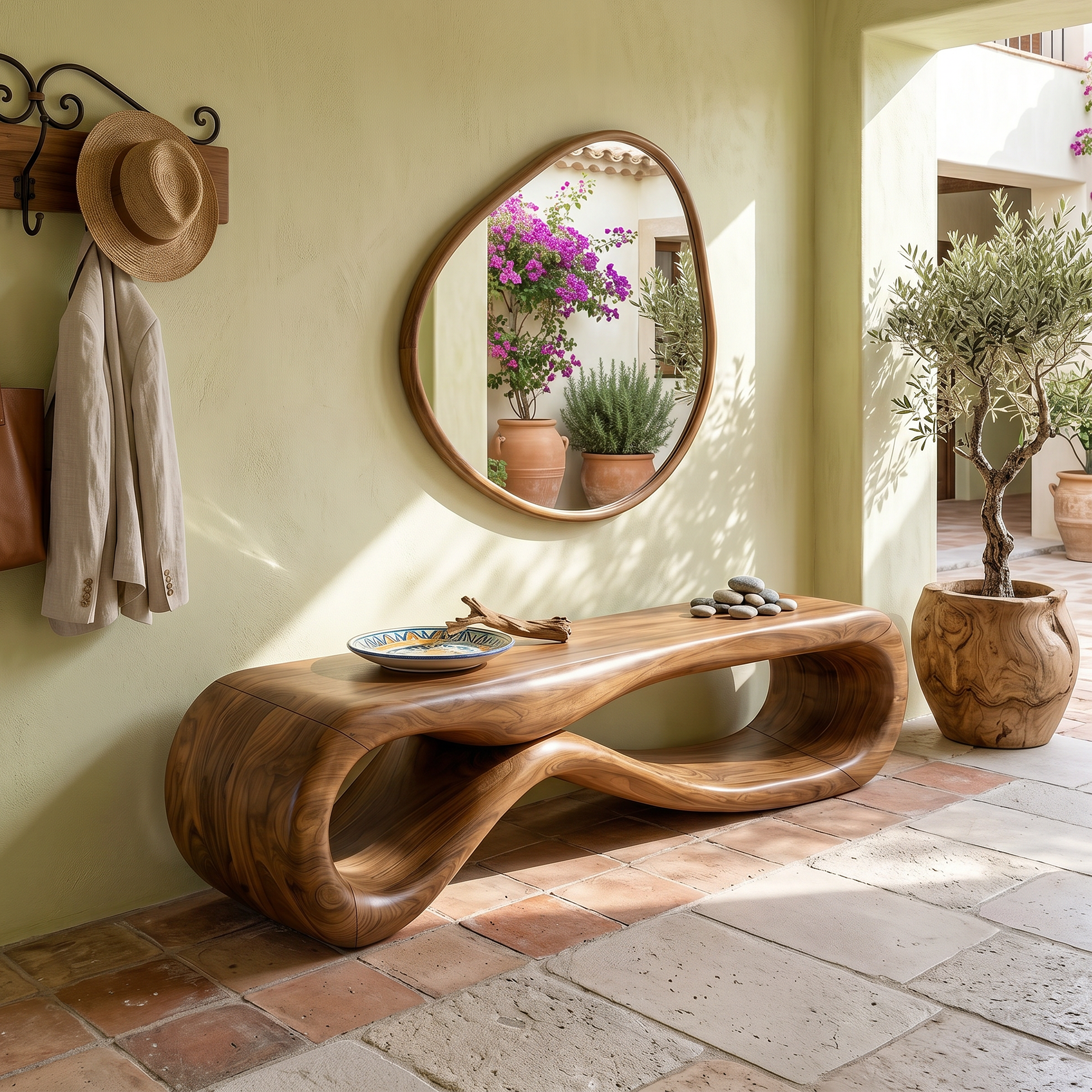 Organic Sculptural Bench Coastal Residence SILDTTRBEN067