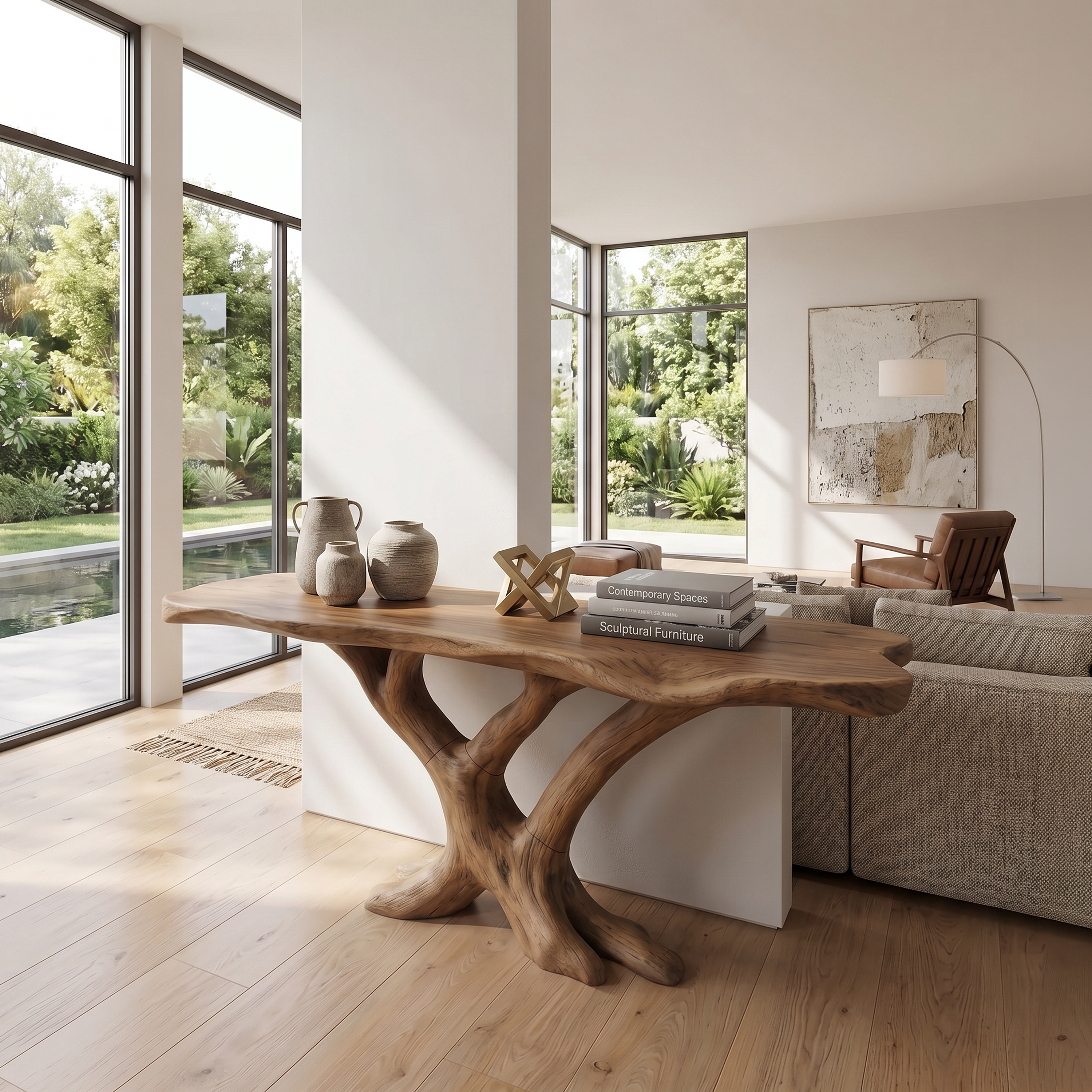 Contemporary Loop Console Table Modern Hallway SILDTTRCS103