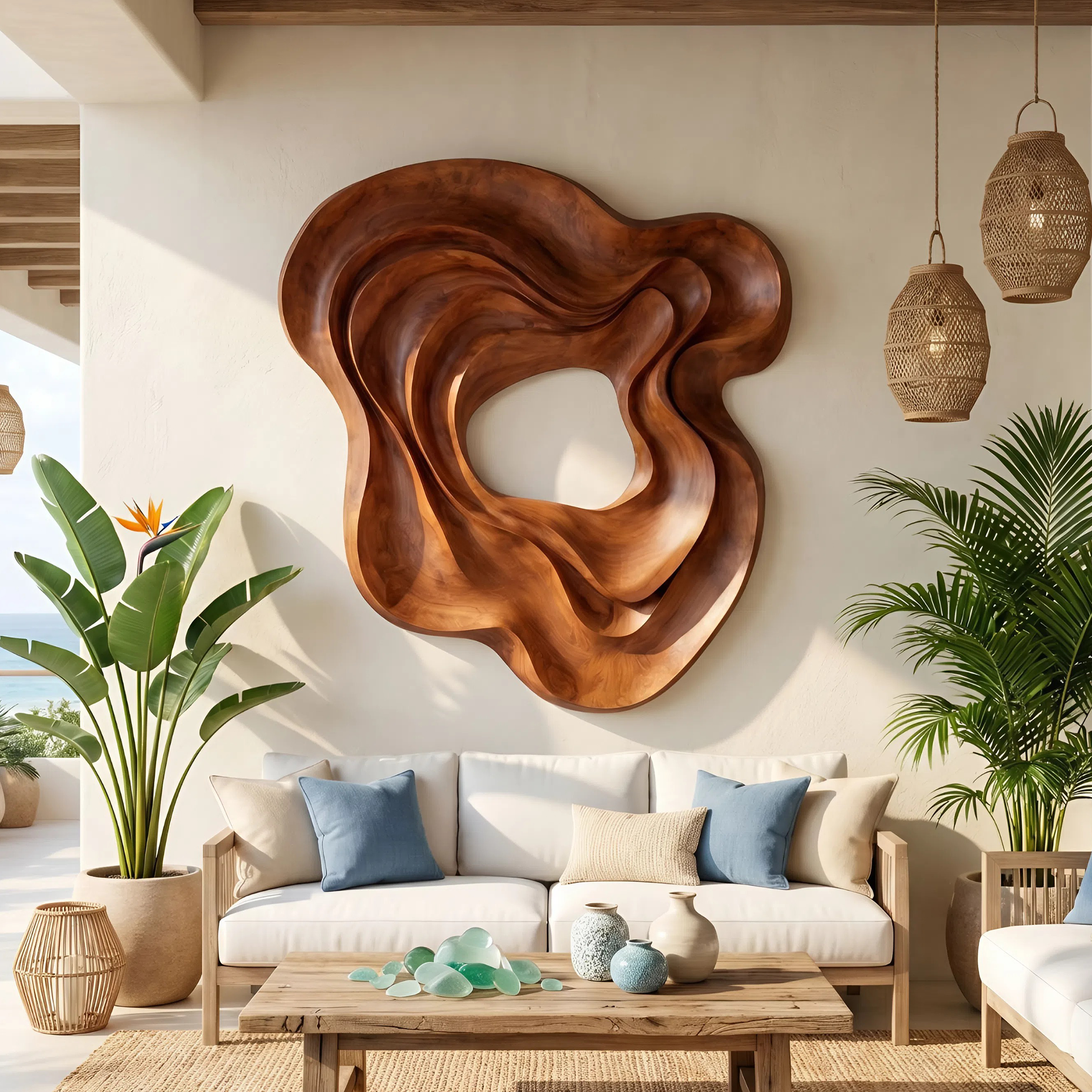 Scandinavian Abstract Wall Panel Decor For Entryway Area SILDTTNWA080