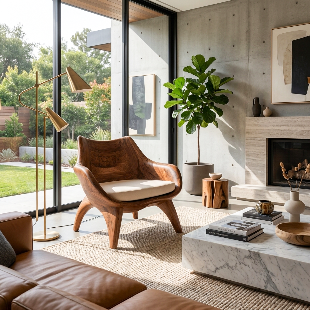 Modern Sculptural Lounge Chair For Living Room SITHTTACC004